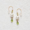 【限定6点】ペリドット/パール K18ピアス(アコヤ真珠/7mm)《25T10206》