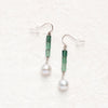 【限定6点】グリーントルマリン/パール K14ピアス(アコヤ真珠/7.5mm)《25T10244》