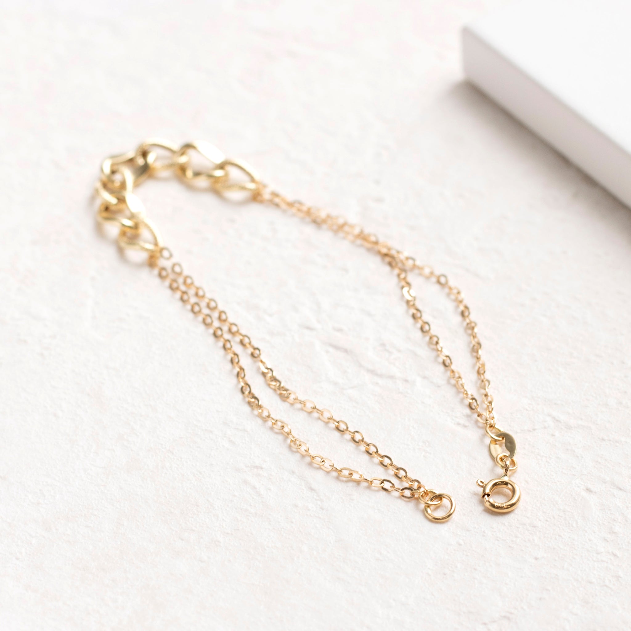 新品　イタリア製 K18デザインブレスレット K18ブレスレット(スリーカラー/イタリア製)《24T10279