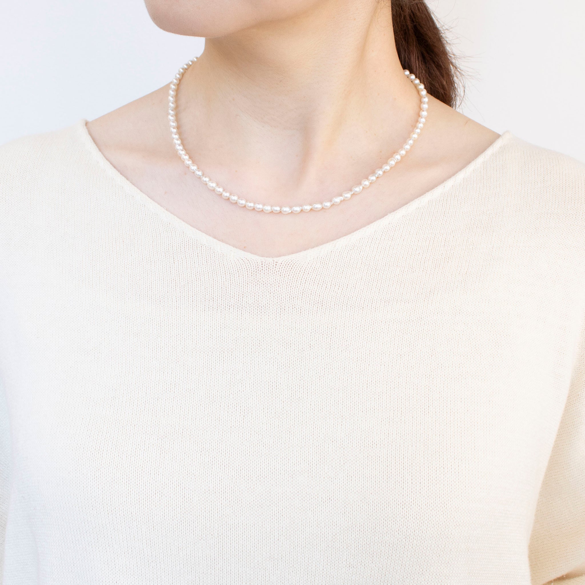 【限定数2】パール ネックレス(アコヤ真珠/4mm/6月誕生石)《25T10264》