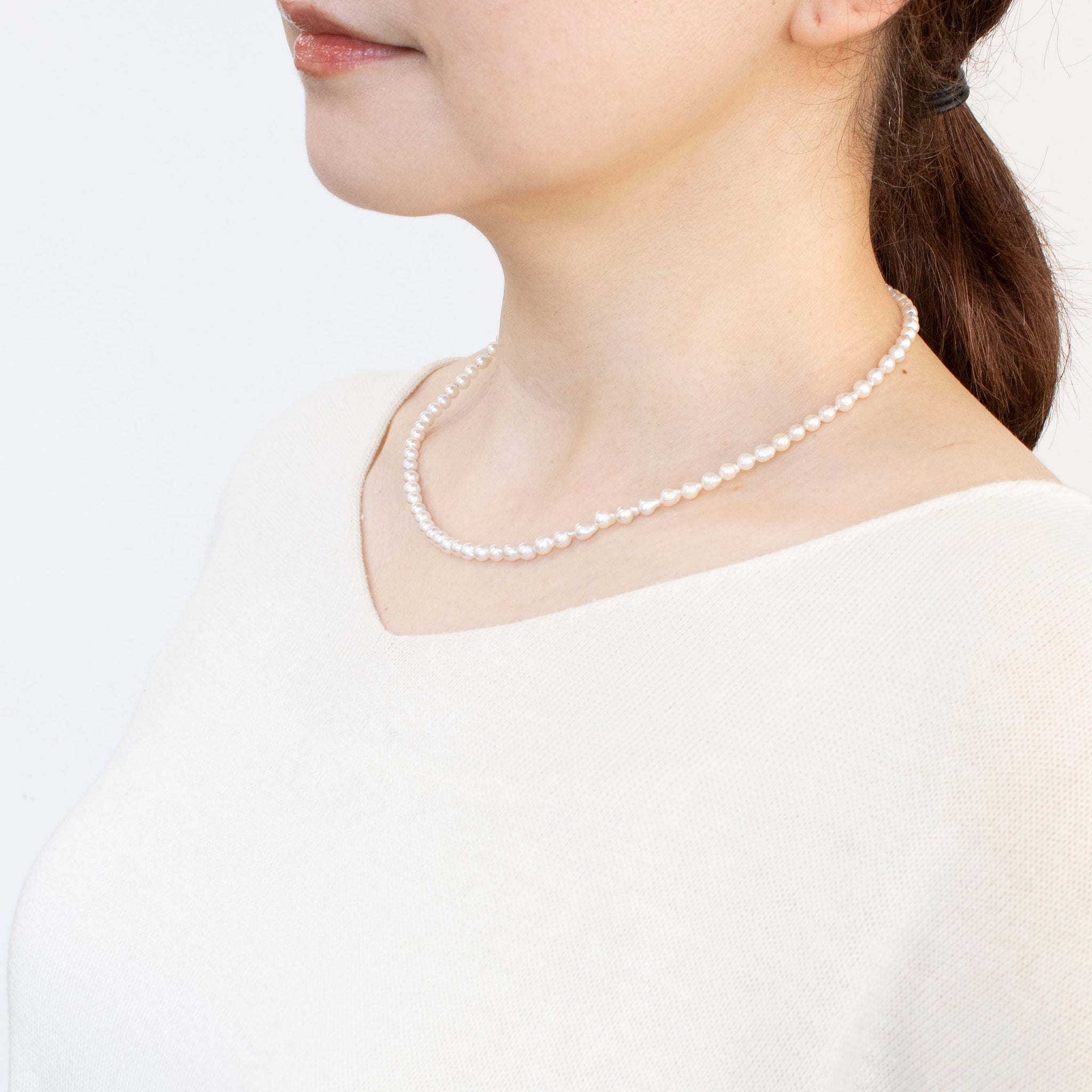 【限定数2】パール ネックレス(アコヤ真珠/4mm/6月誕生石)《25T10264》