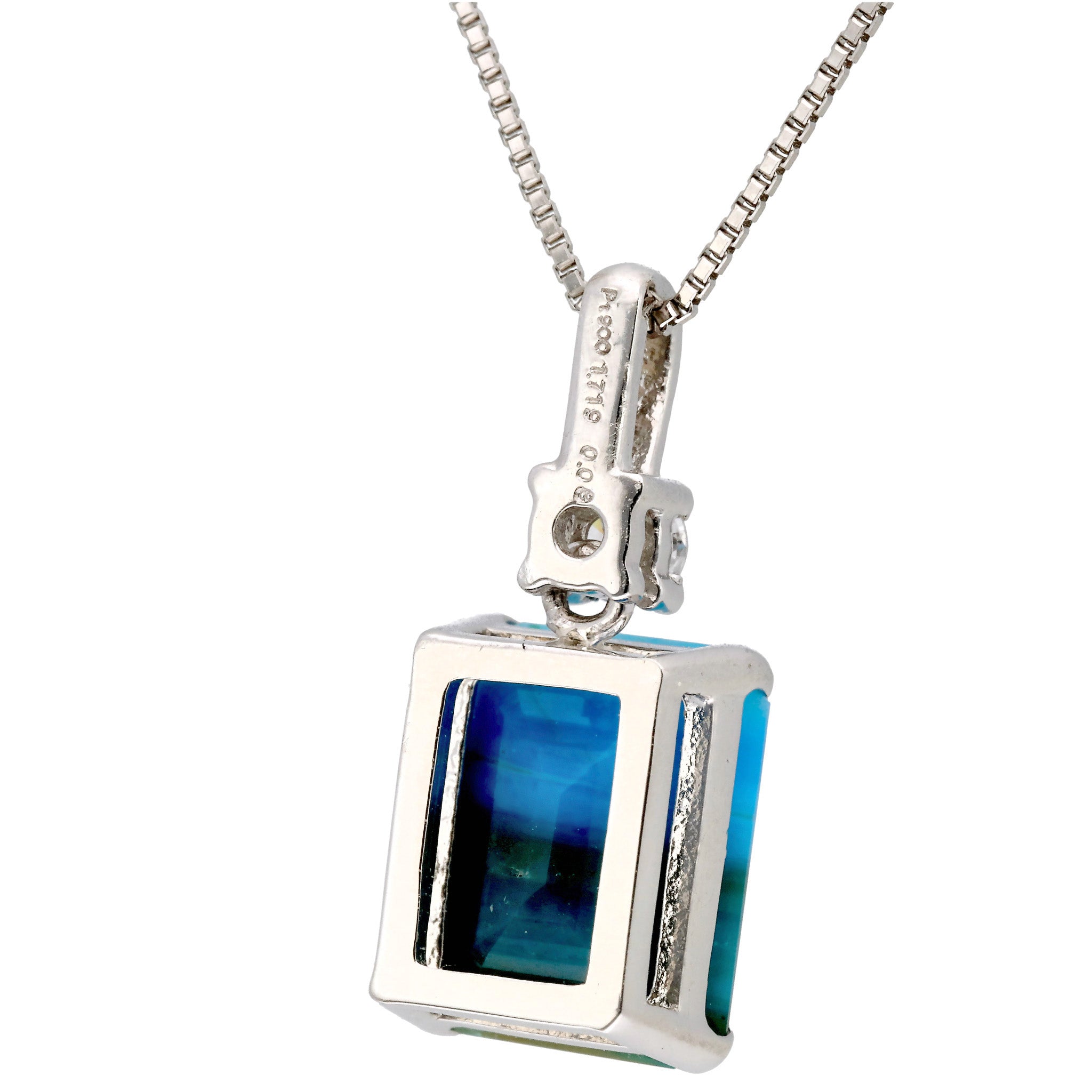 【限定数1】バンデッド・コモンオパール/ダイヤモンド プラチナネックレス(鑑別書付)《25T10265》