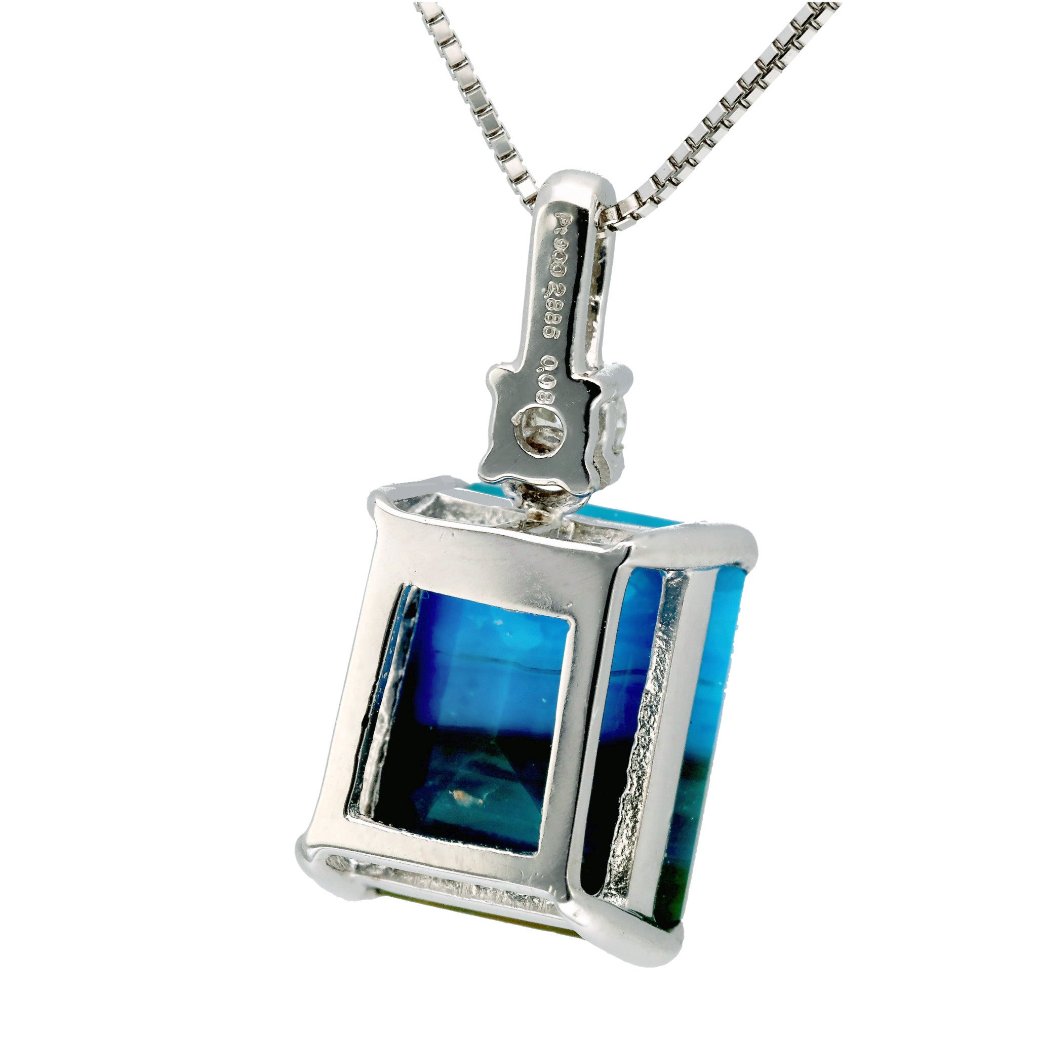 【限定数1】バンデッド・コモンオパール/ダイヤモンド プラチナネックレス(鑑別書付)《25T10266》