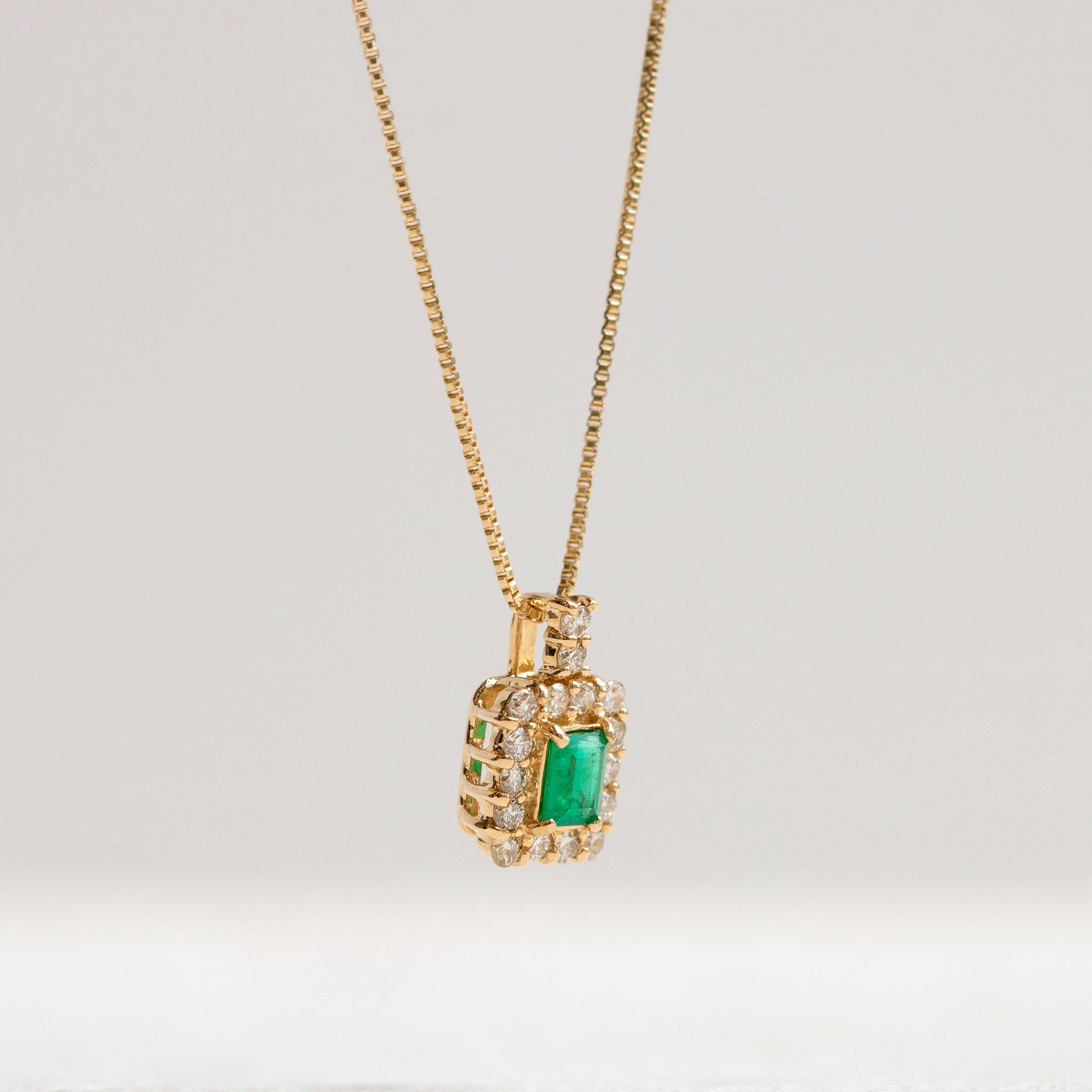 【限定数1】エメラルド/ダイヤモンド K18ネックレス(5月誕生石)《25T10269》