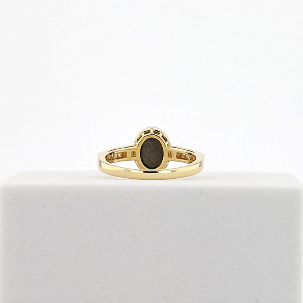 【限定数1】ブラックスターサファイア/ダイヤモンド K18リング(9月誕生石)《25T10270》