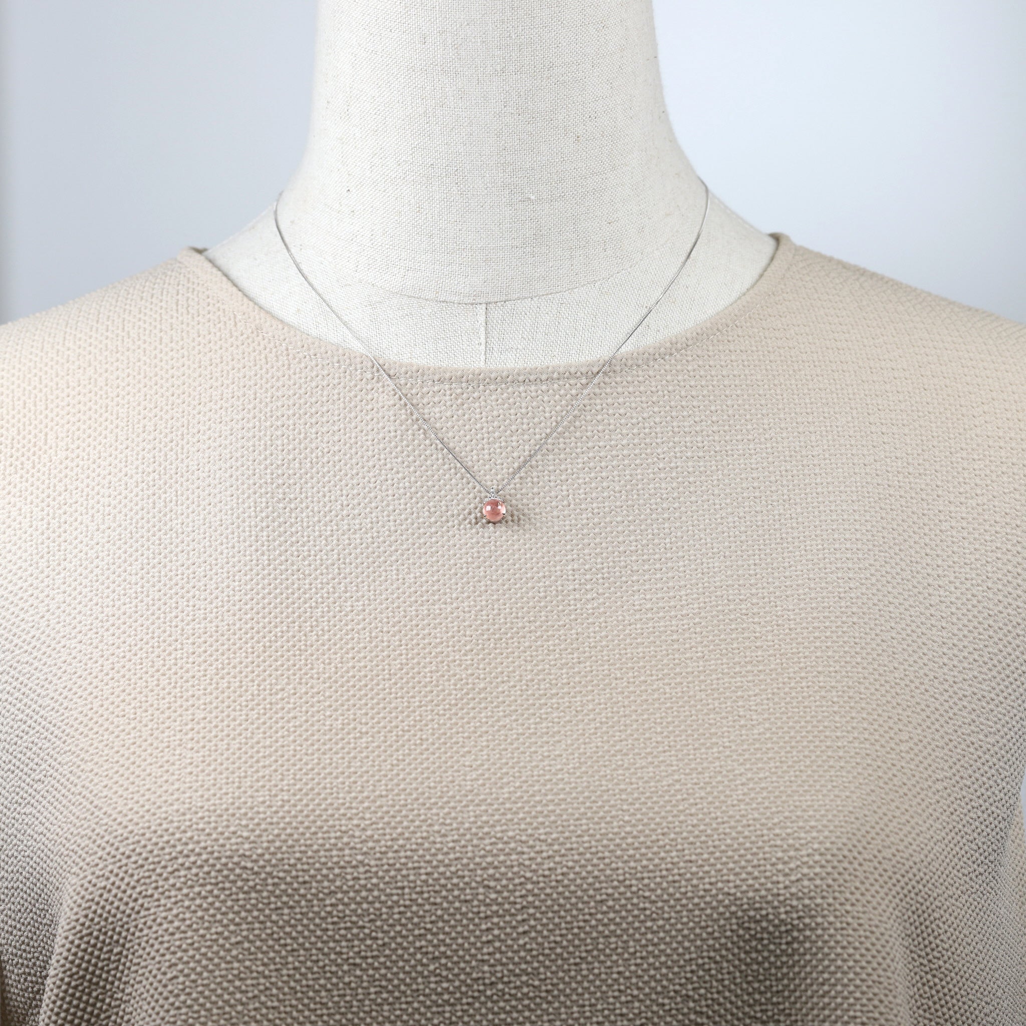 【限定数1】ロードクロサイト/ダイヤモンド プラチナネックレス《25T10271》