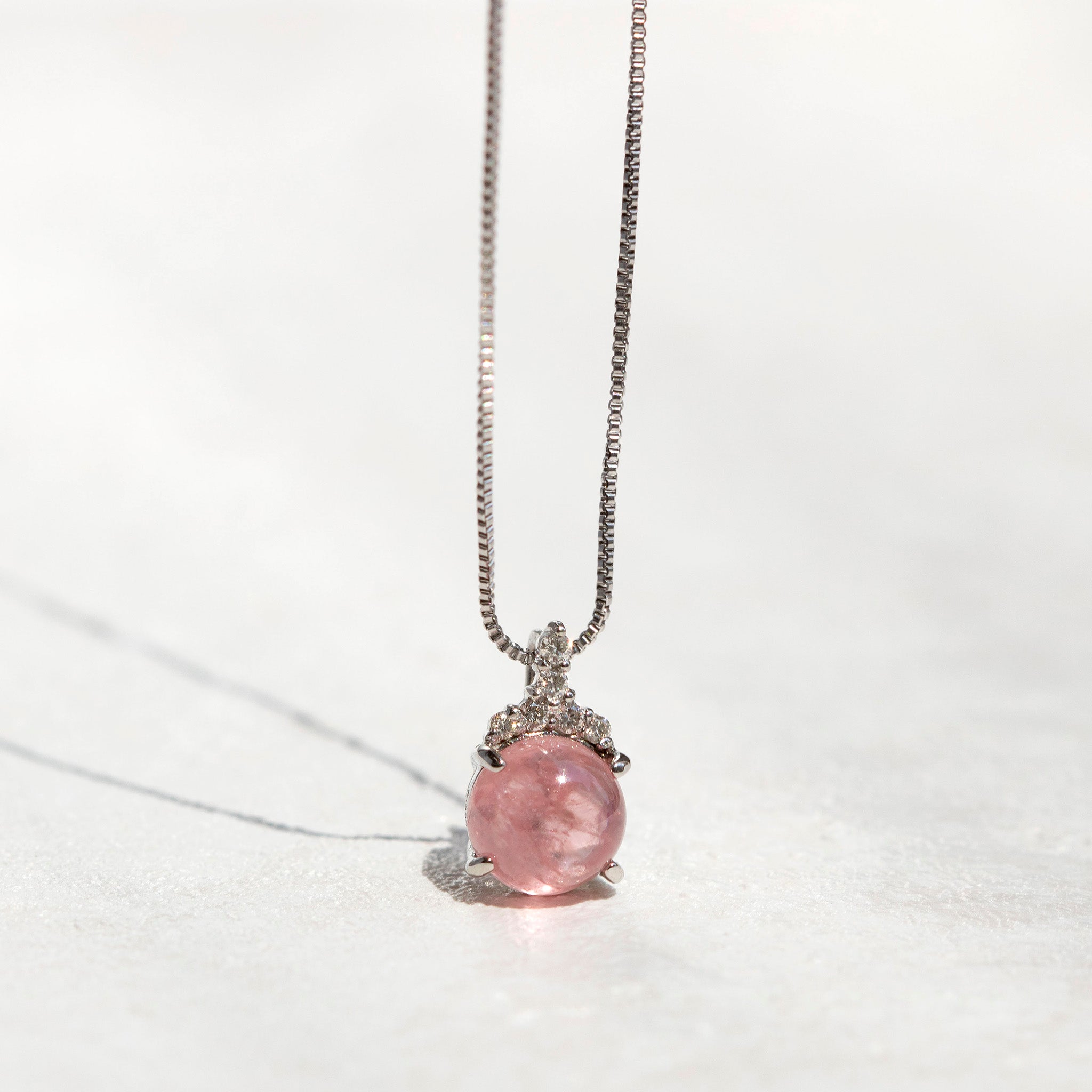 【限定数1】ロードクロサイト/ダイヤモンド プラチナネックレス《25T10271》