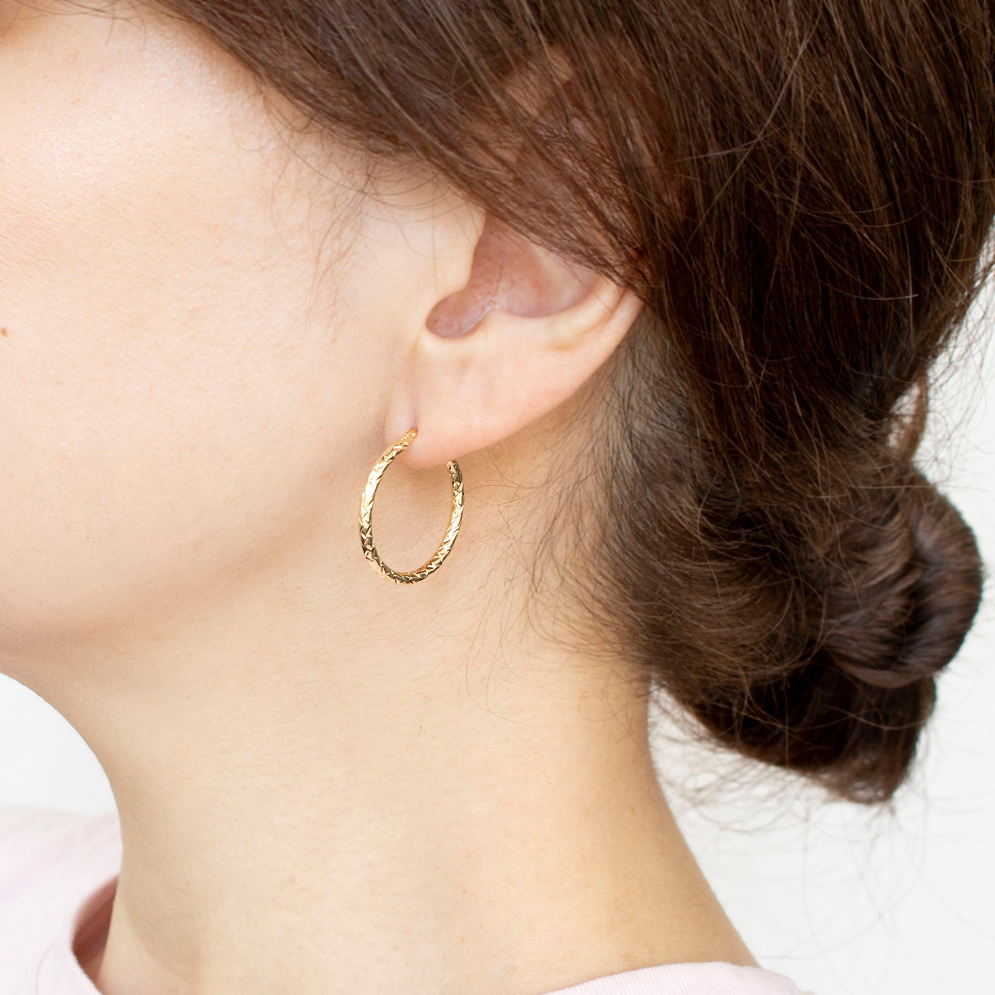 K18ピアス(フープ/イタリア製)《25T10272》