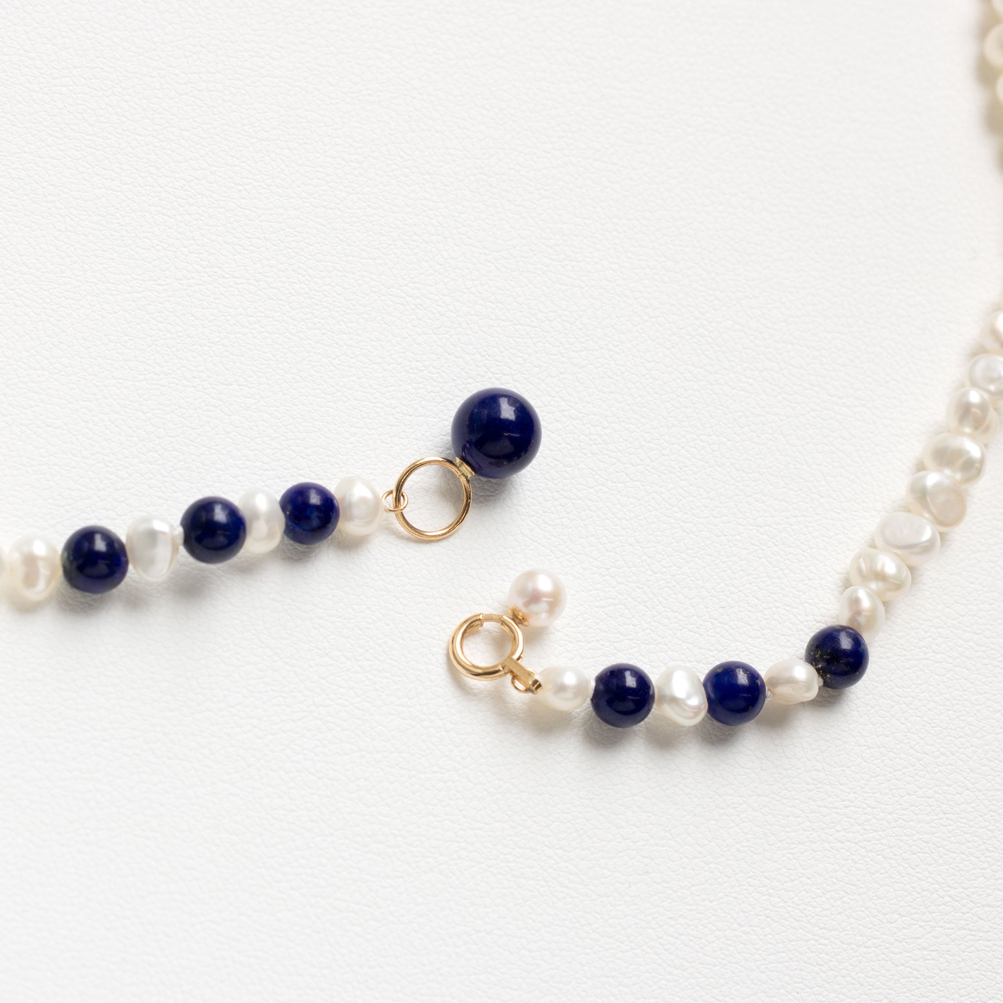 【限定5点】ラピスラズリ/パール K18ネックレス(淡水真珠/ロング/80cm)《25T10276》