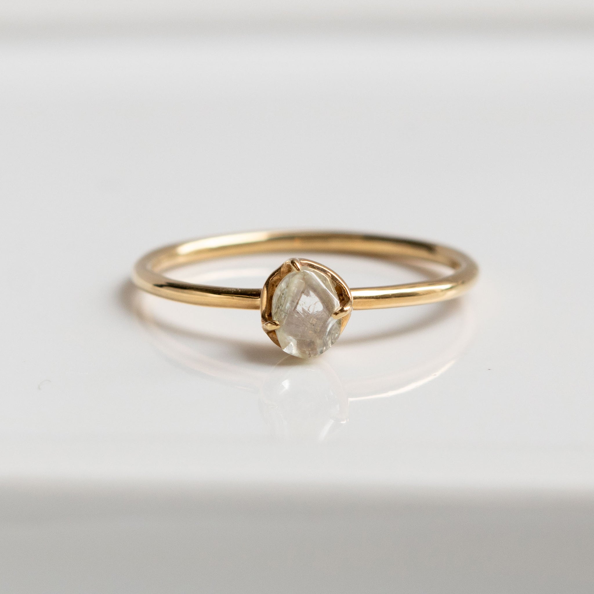 【限定1点】ダイヤモンド K18リング(4月誕生石)《25T10292》