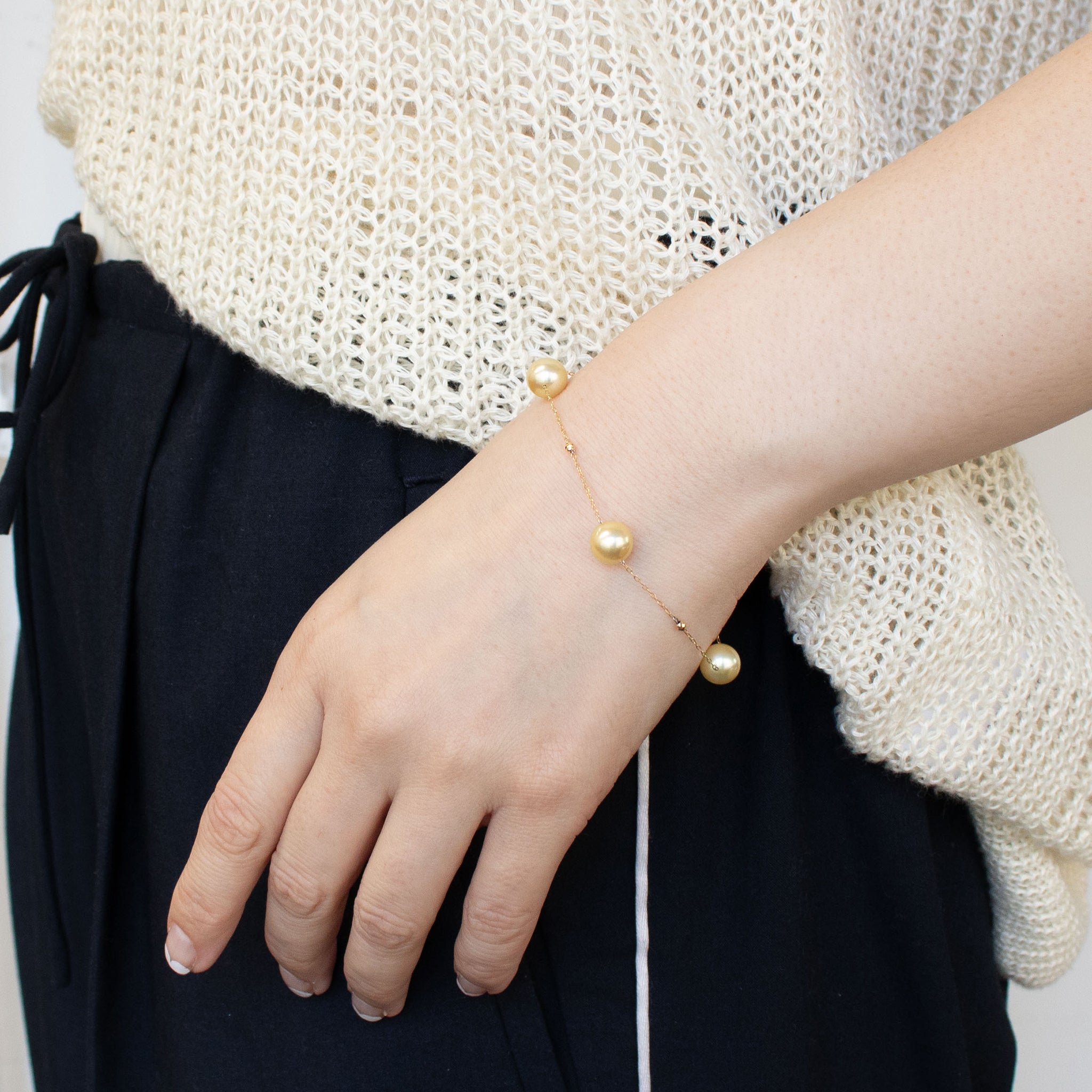 【限定1点】パール K18ブレスレット(アコヤ真珠/6月誕生石)《25T10296》