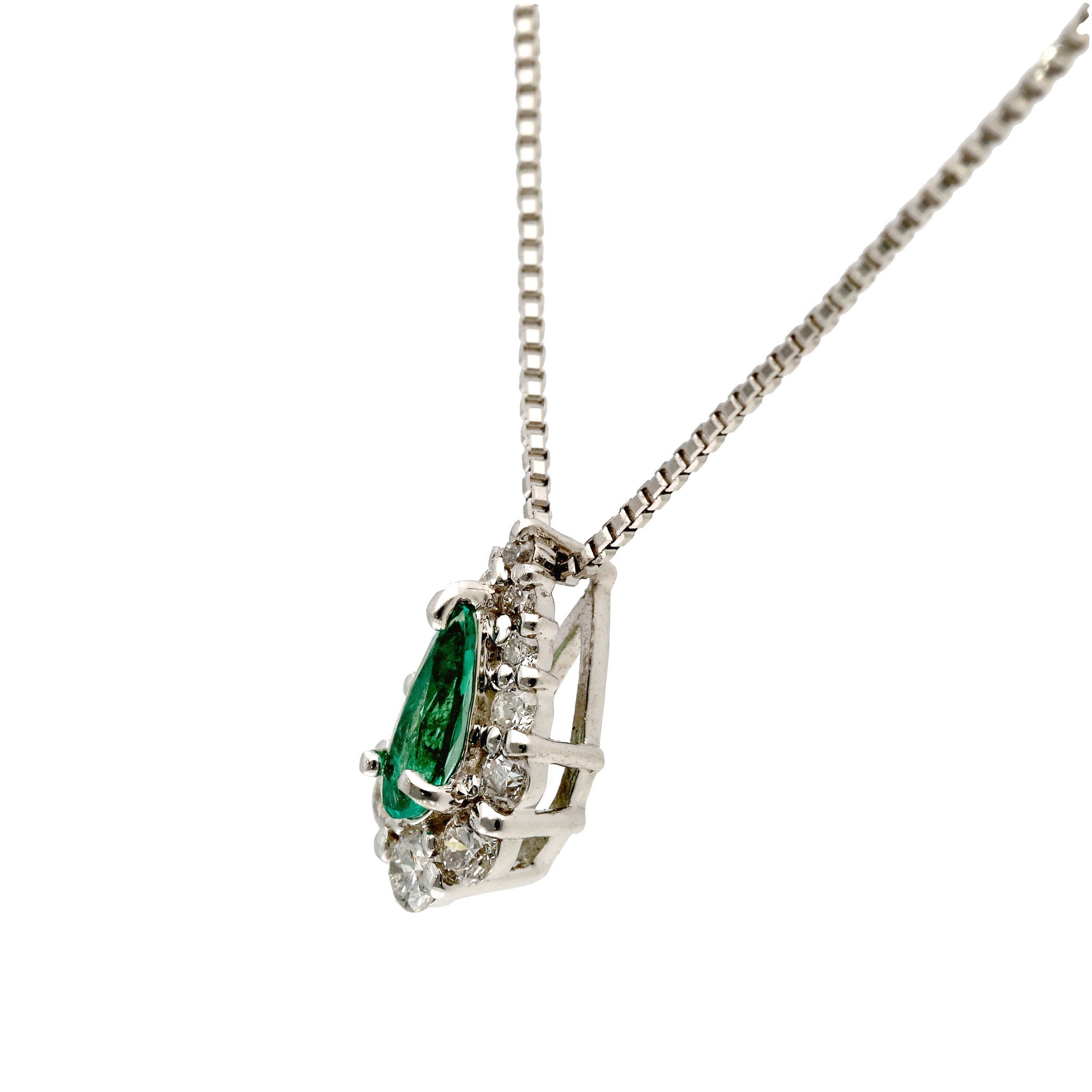 【限定1点】グリーンアウイナイト/ダイヤモンド プラチナネックレス(鑑別書付)《25T10303》