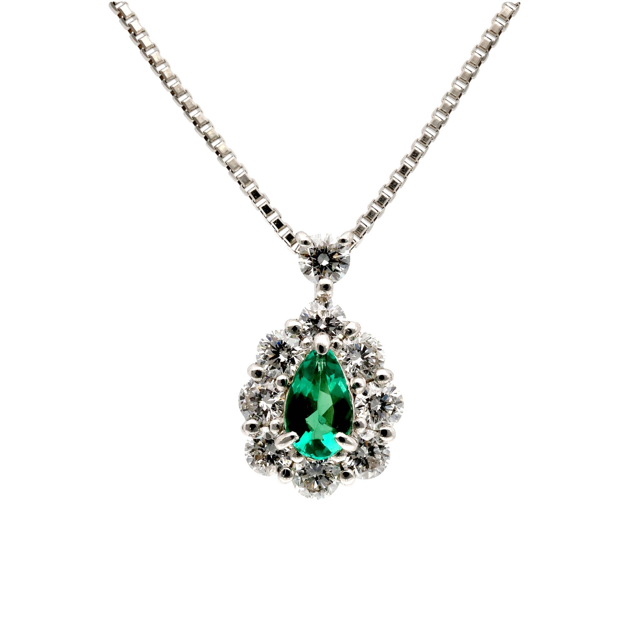 【限定1点】グリーンアウイナイト/ダイヤモンド プラチナネックレス(鑑別書付)《25T10304》