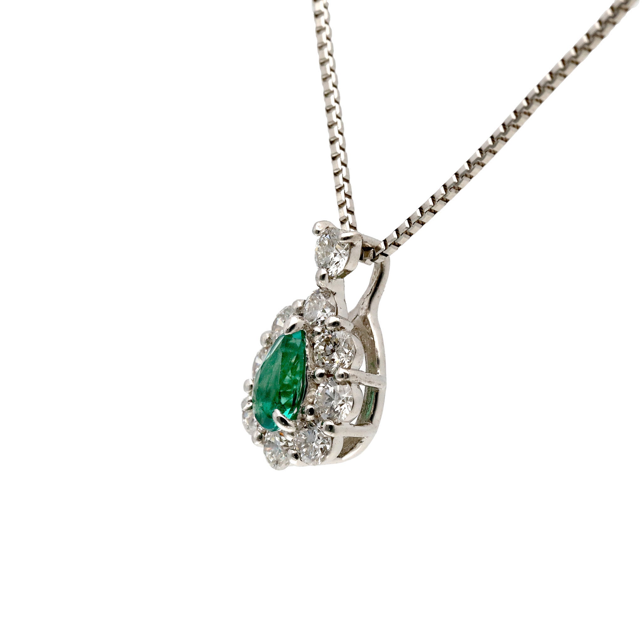 【限定1点】グリーンアウイナイト/ダイヤモンド プラチナネックレス(鑑別書付)《25T10304》