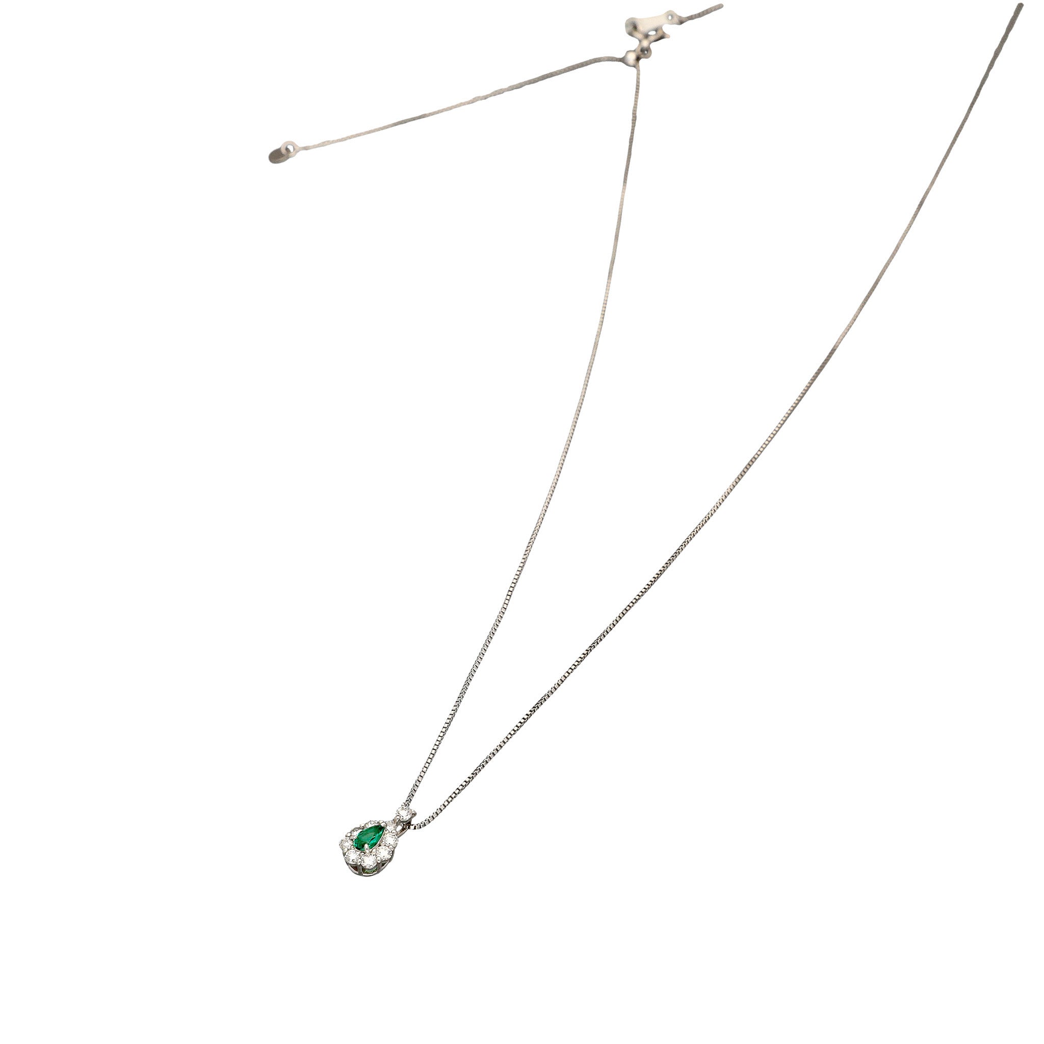 【限定1点】グリーンアウイナイト/ダイヤモンド プラチナネックレス(鑑別書付)《25T10304》