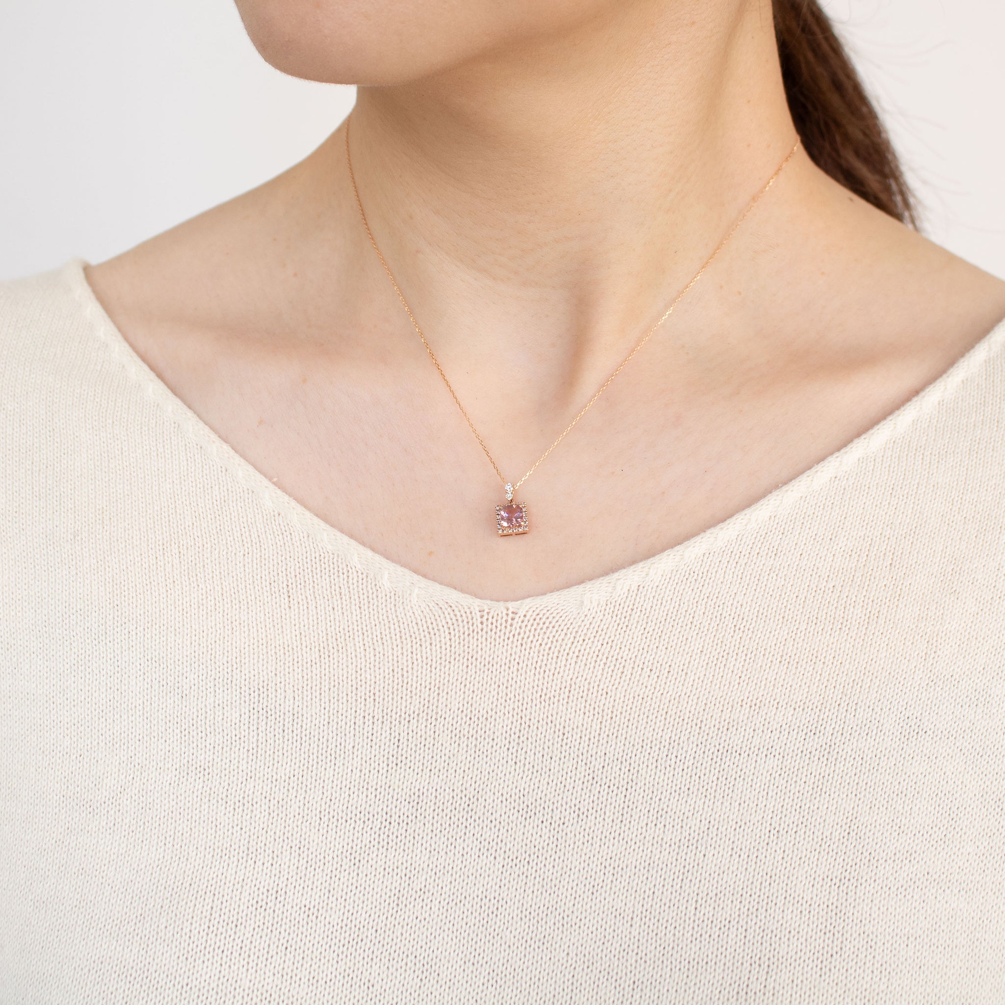 【限定2点】アパタイト/ダイヤモンド K18ネックレス《25T10307》