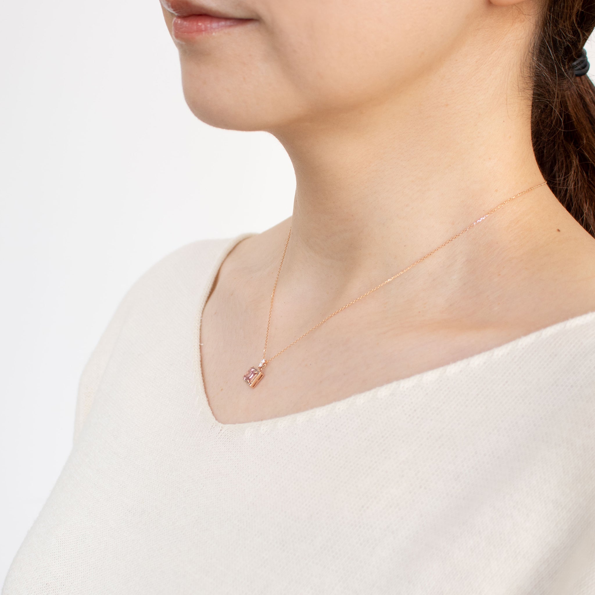 【限定2点】アパタイト/ダイヤモンド K18ネックレス《25T10307》