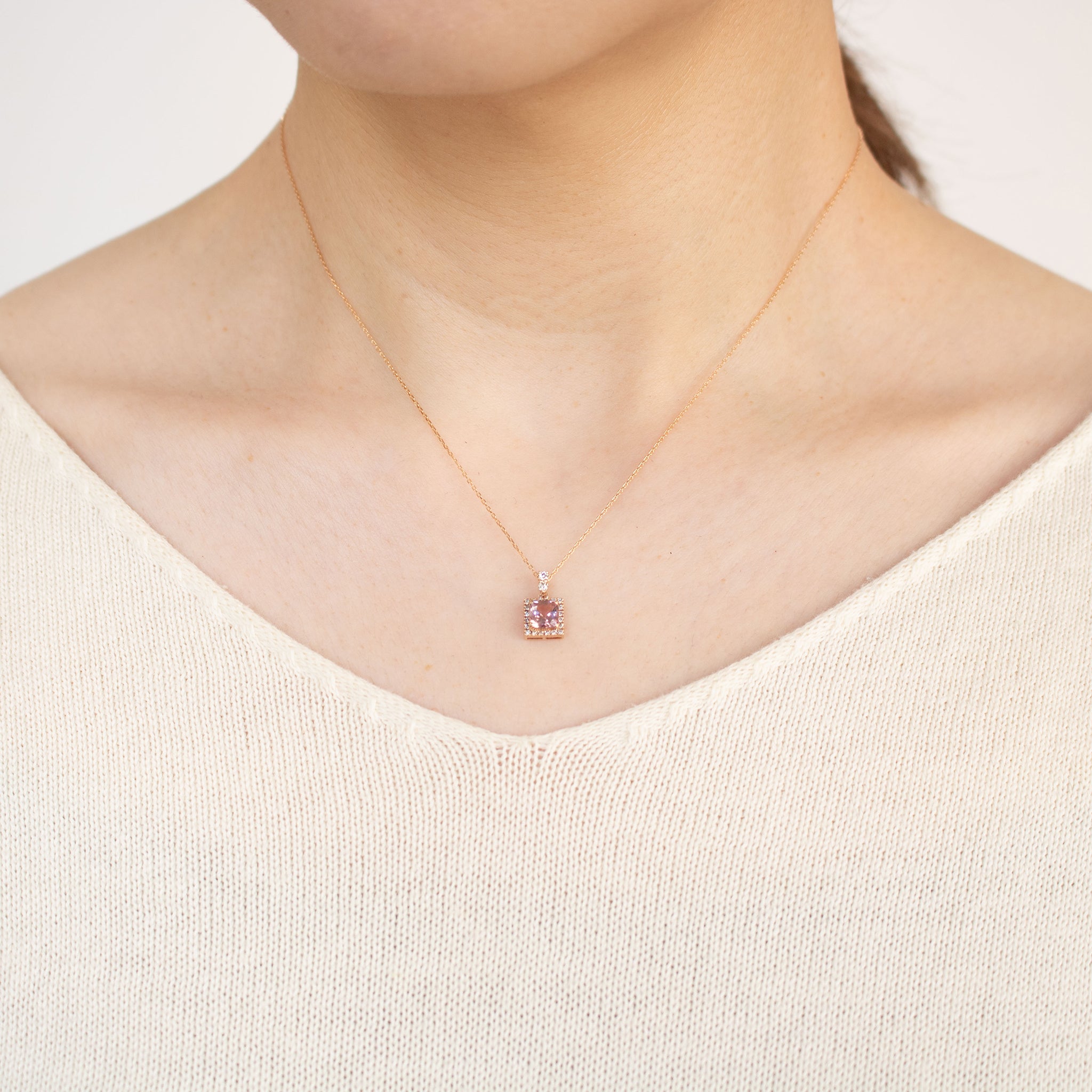 【限定2点】アパタイト/ダイヤモンド K18ネックレス《25T10307》