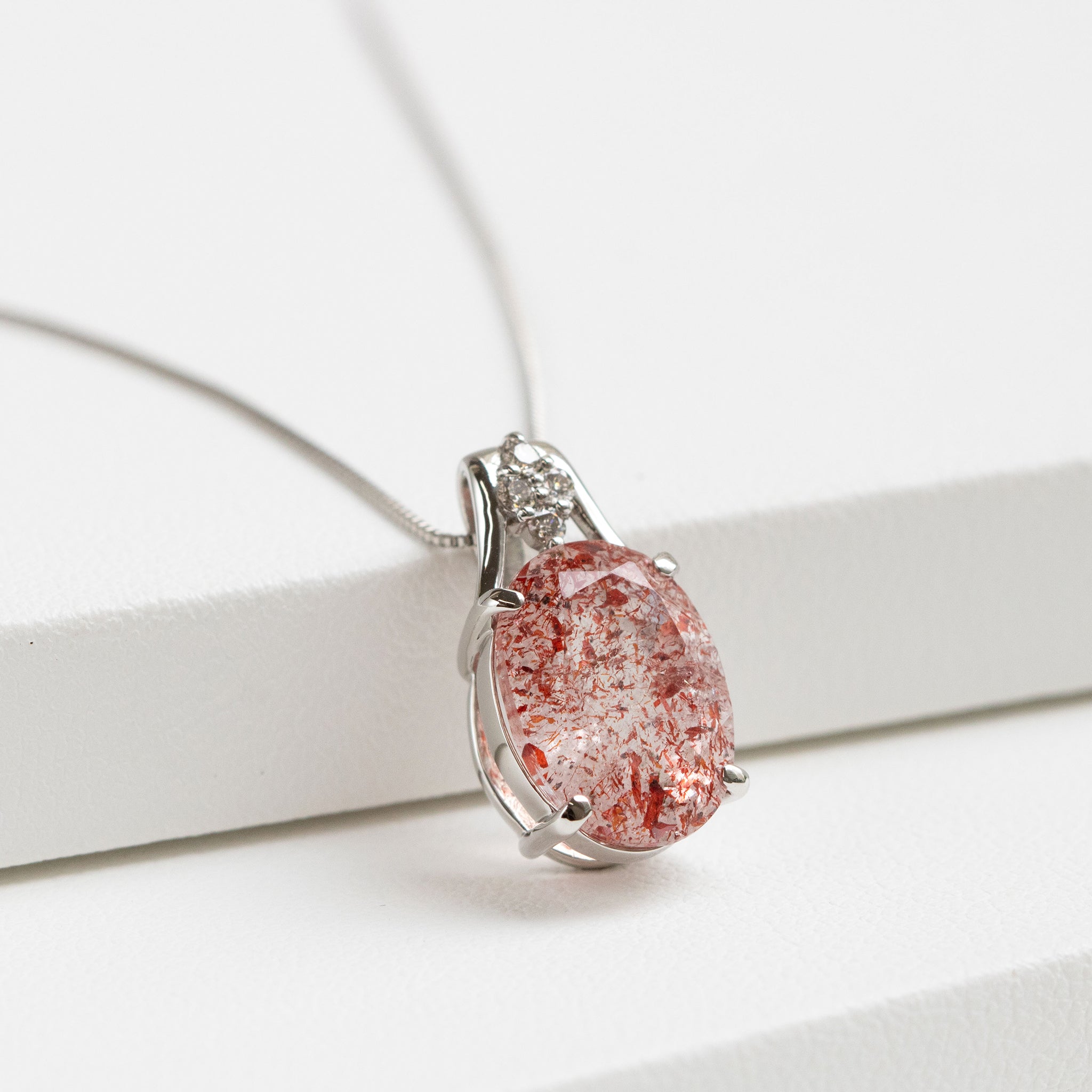 【限定1点】クォーツ/ダイヤモンド プラチナネックレス《25T10309》