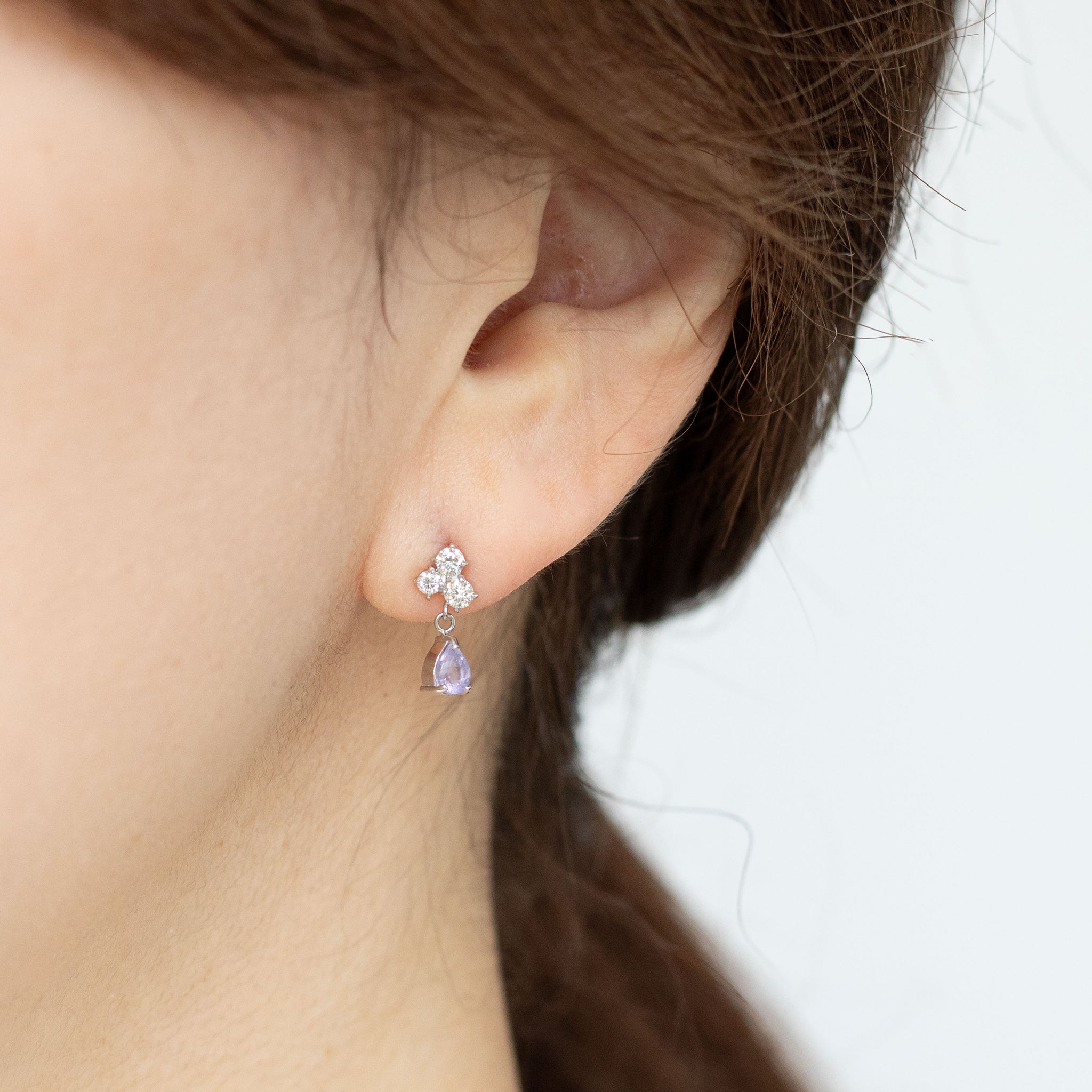 【限定1点】ハックマナイト/ダイヤモンド プラチナピアス《25T10315》