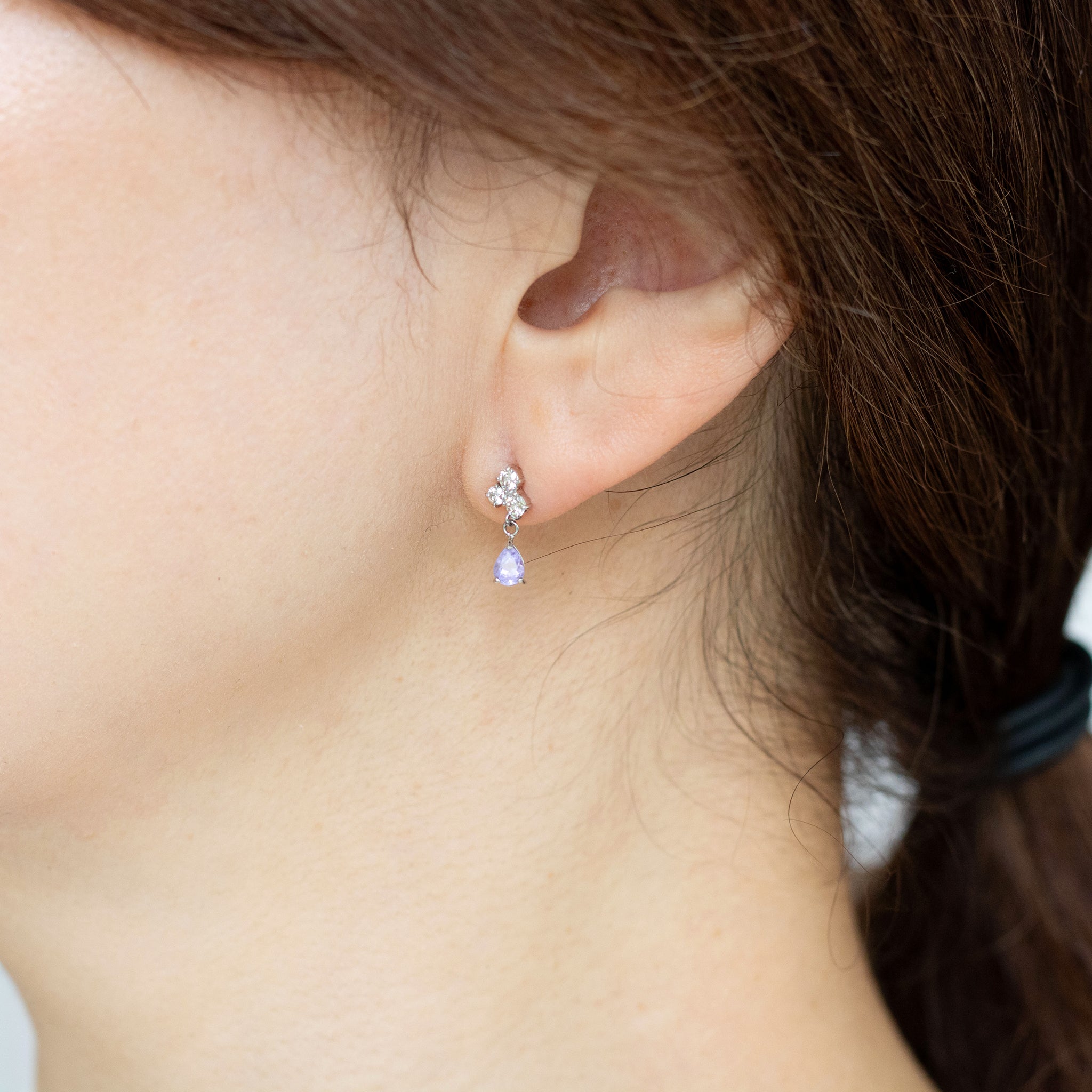 【限定1点】ハックマナイト/ダイヤモンド プラチナピアス《25T10315》