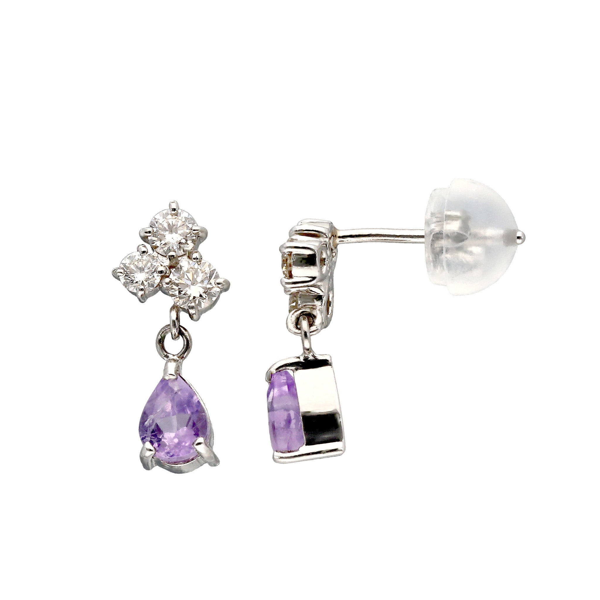 【限定1点】ハックマナイト/ダイヤモンド プラチナピアス《25T10315》