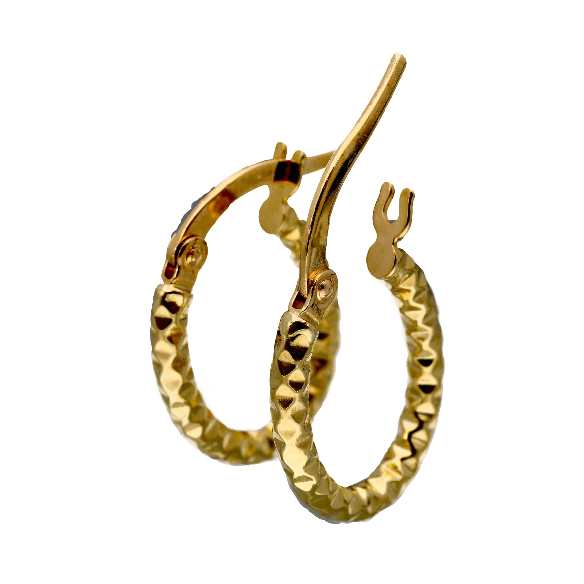 K18ピアス(フープ/イタリア製)《25T10318》