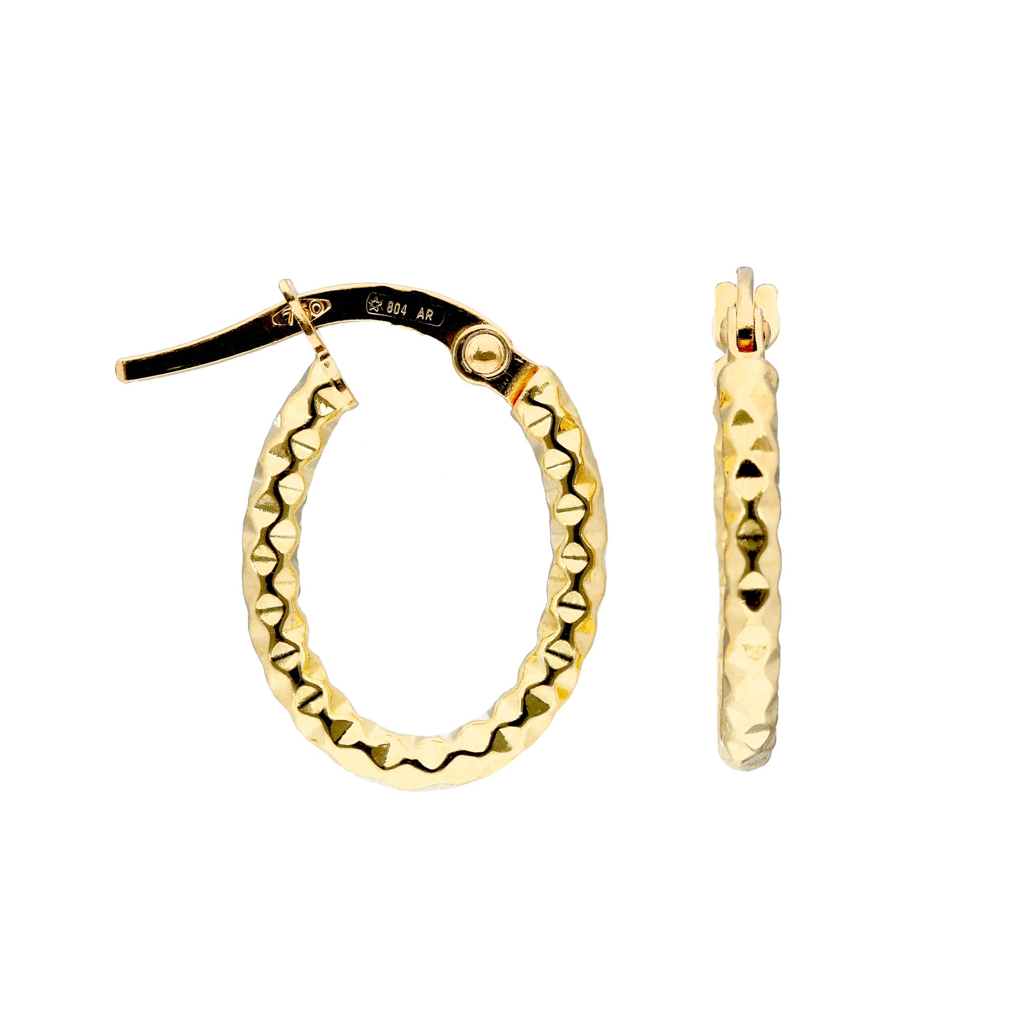 K18ピアス(フープ/イタリア製)《25T10318》