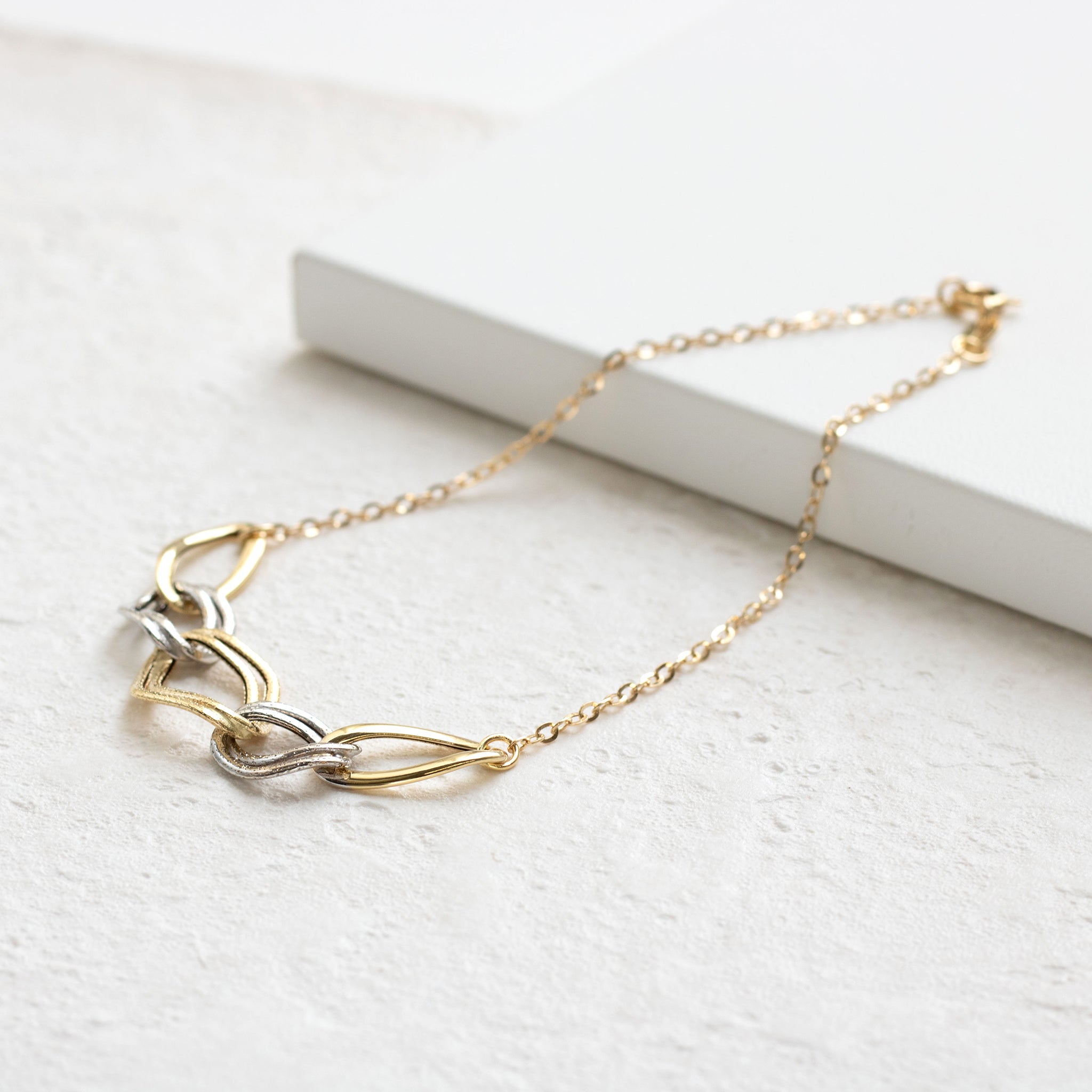 K18ブレスレット(コンビカラー/イタリア製)《25T10321》