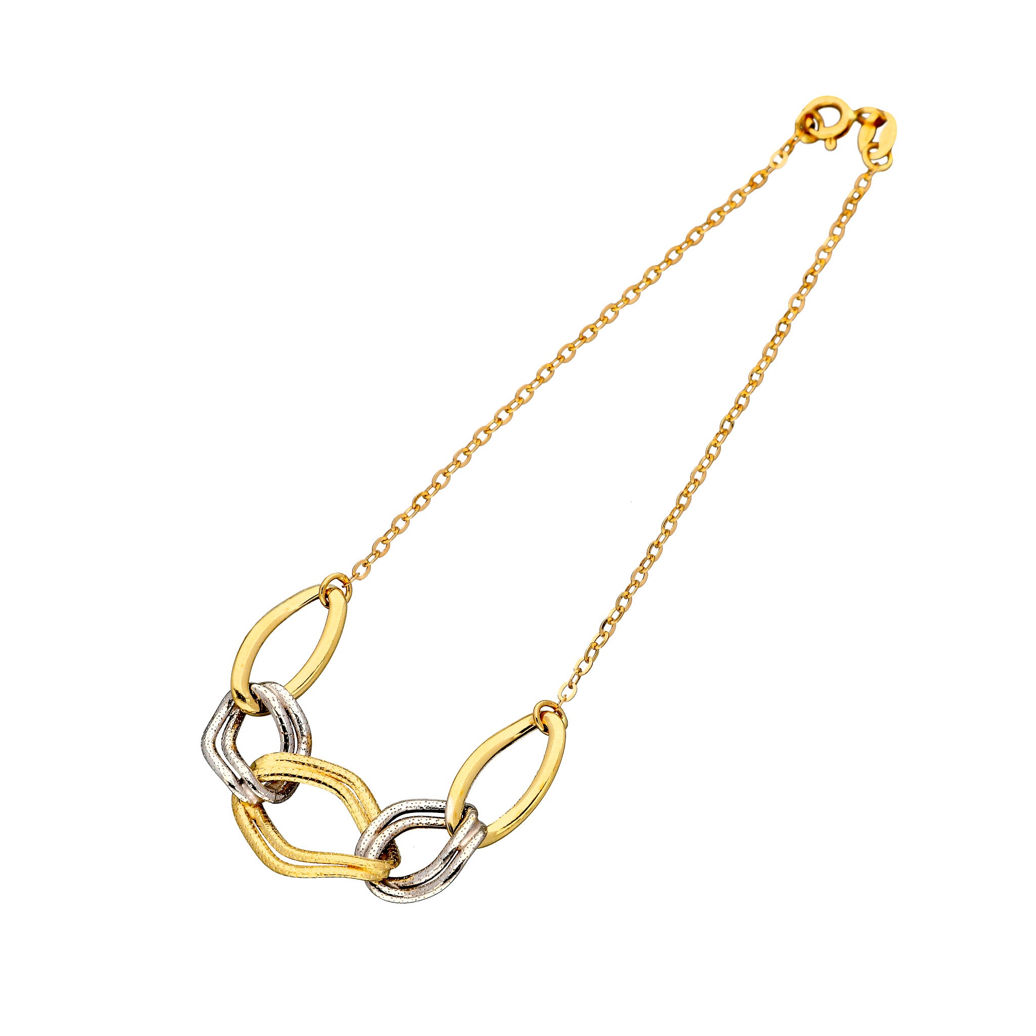 K18ブレスレット(コンビカラー/イタリア製)《25T10321》