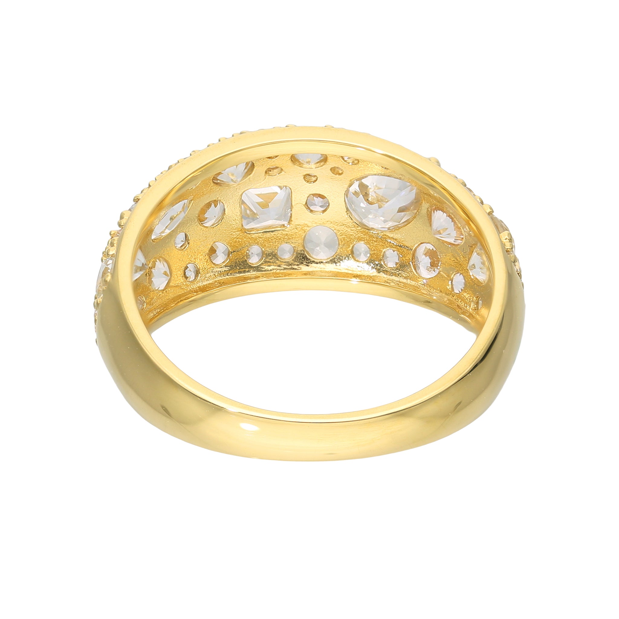 ホワイトサファイア K18リング(9月誕生石/鑑別書付)《25V00202》