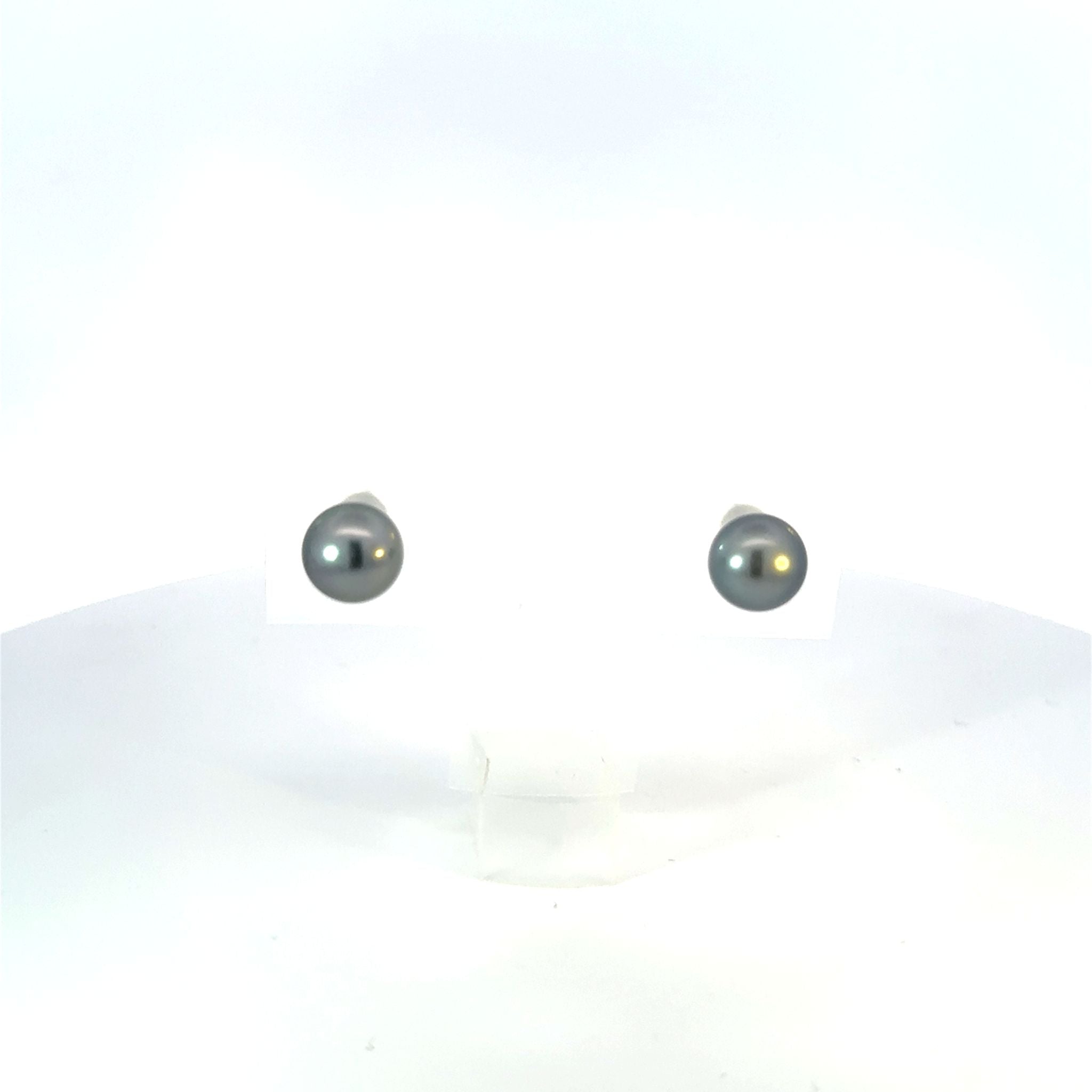 パール プラチナピアス(黒蝶真珠/10mm/6月誕生石)《25V00303》