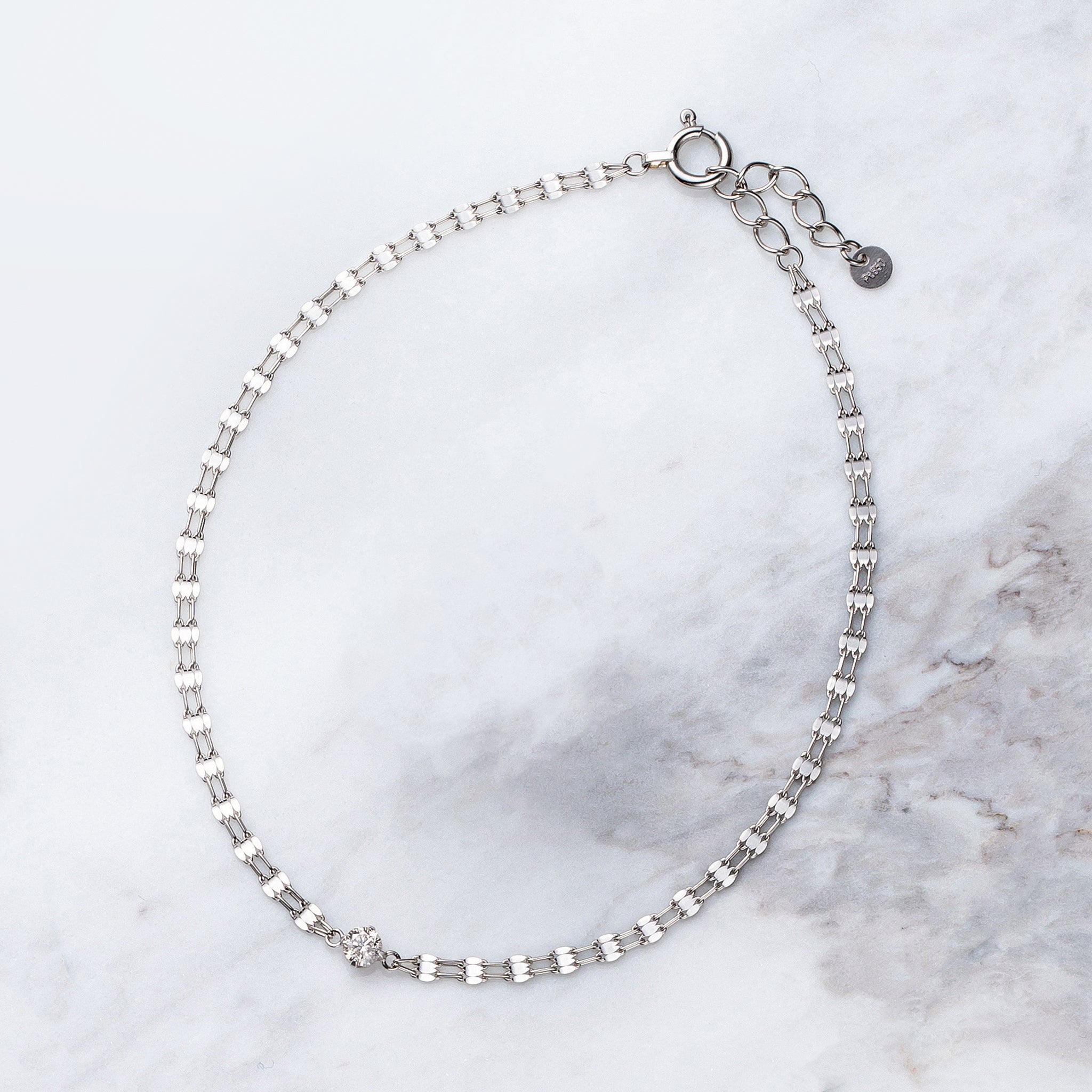 ダイヤモンド プラチナブレスレット(4月誕生石)《25V00305》