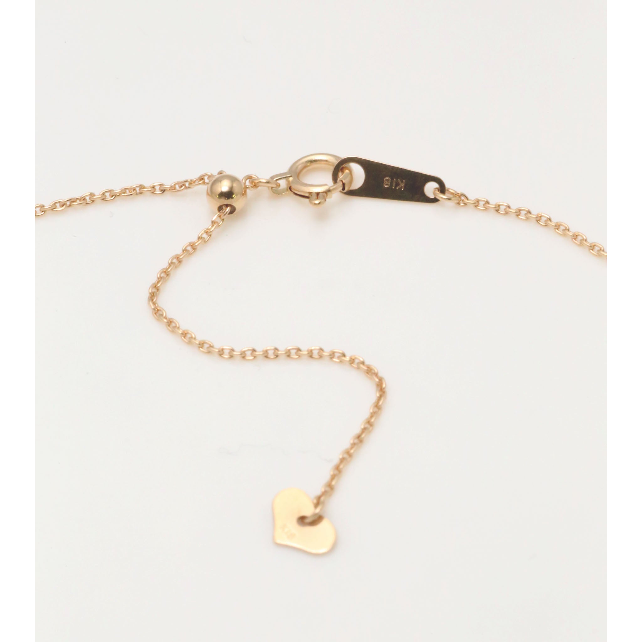 パール/ピンクサファイア K18ネックレス(アコヤ真珠/8mm/ヒイラギモチーフ/6月誕生石/鑑別書付)《25V00404》