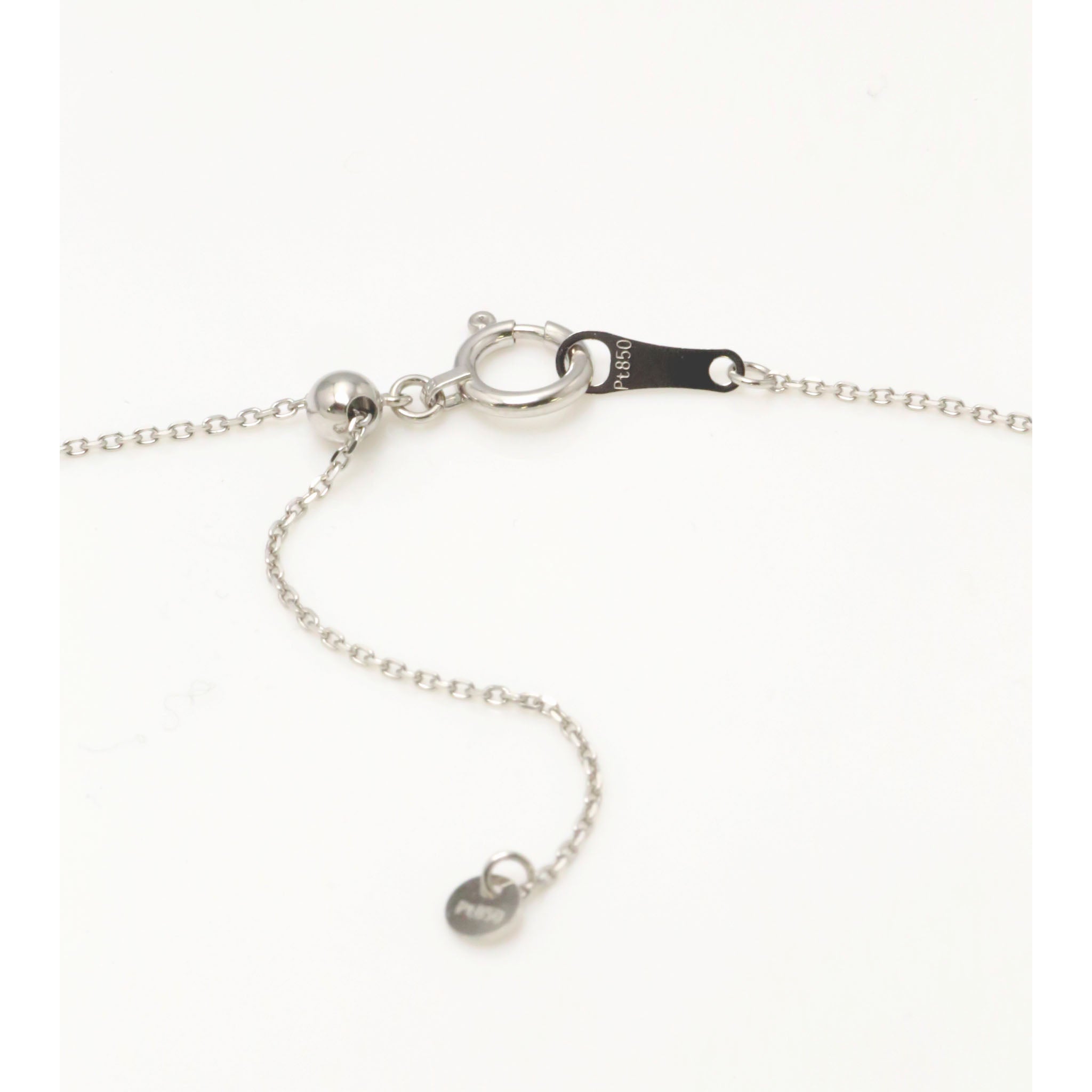 パール/サファイア プラチナネックレス(アコヤ真珠/ヒイラギモチーフ/6月誕生石)《25V00408》