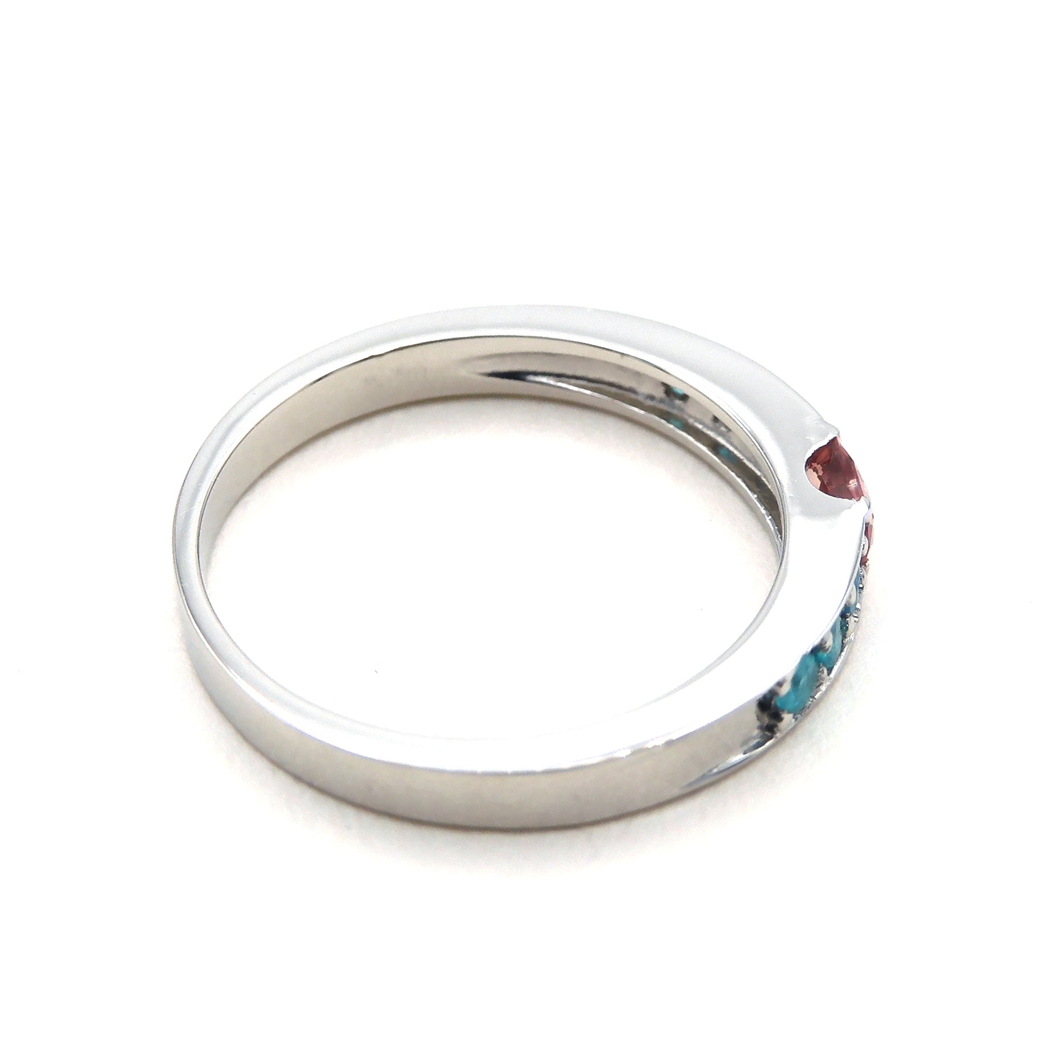 パパラチアサファイア/パライバトルマリン プラチナリング(9月誕生石/鑑別書付)《25V00502》