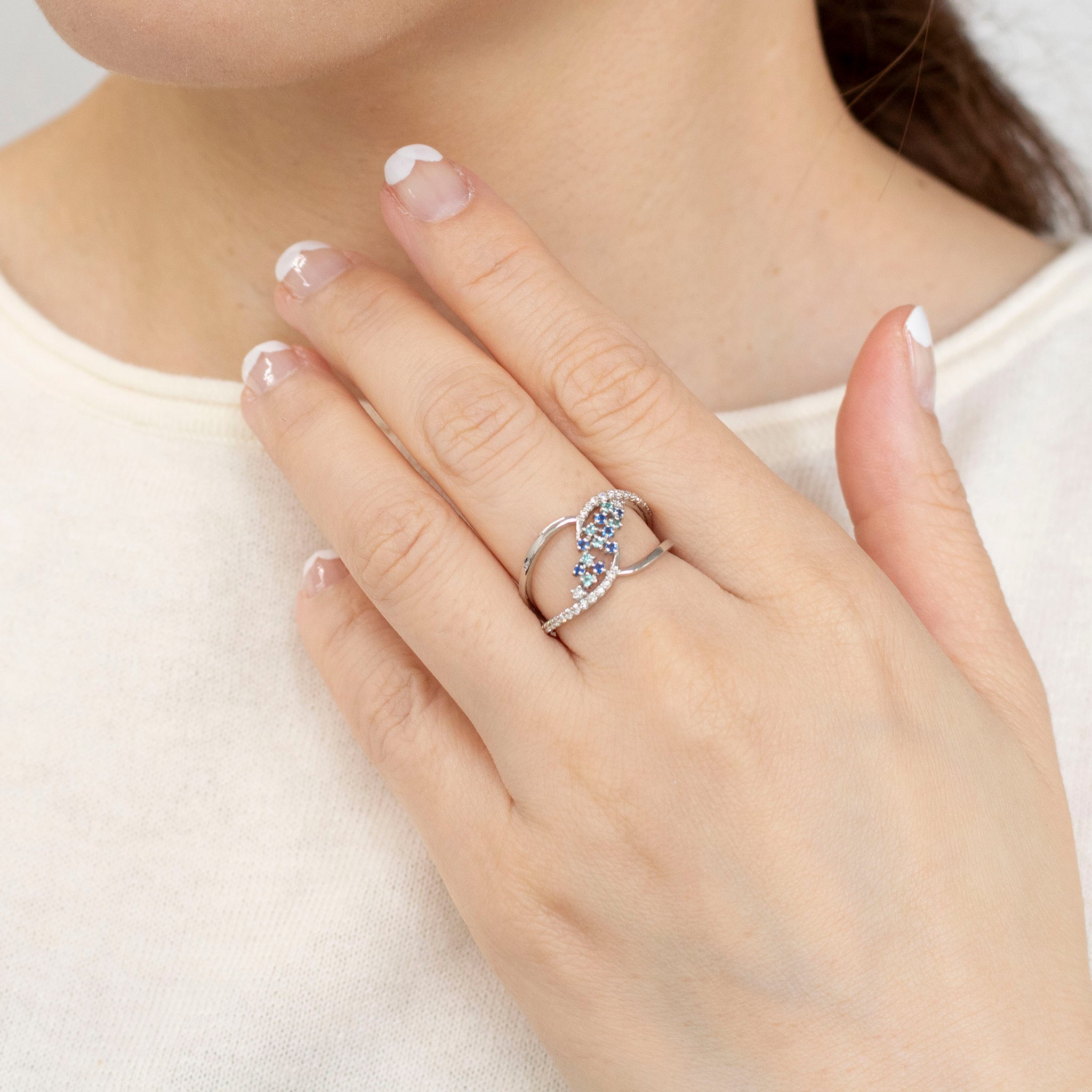 【限定5点】パライバトルマリン/アウイナイト プラチナリング(10月誕生石)《25V00509》