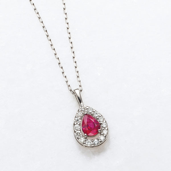 専用　プラチナルビーダイヤモンドネックレス ルビー 約0.5ct ダイヤモンド 0.3ct プラチナ ネックレス【品質保証書