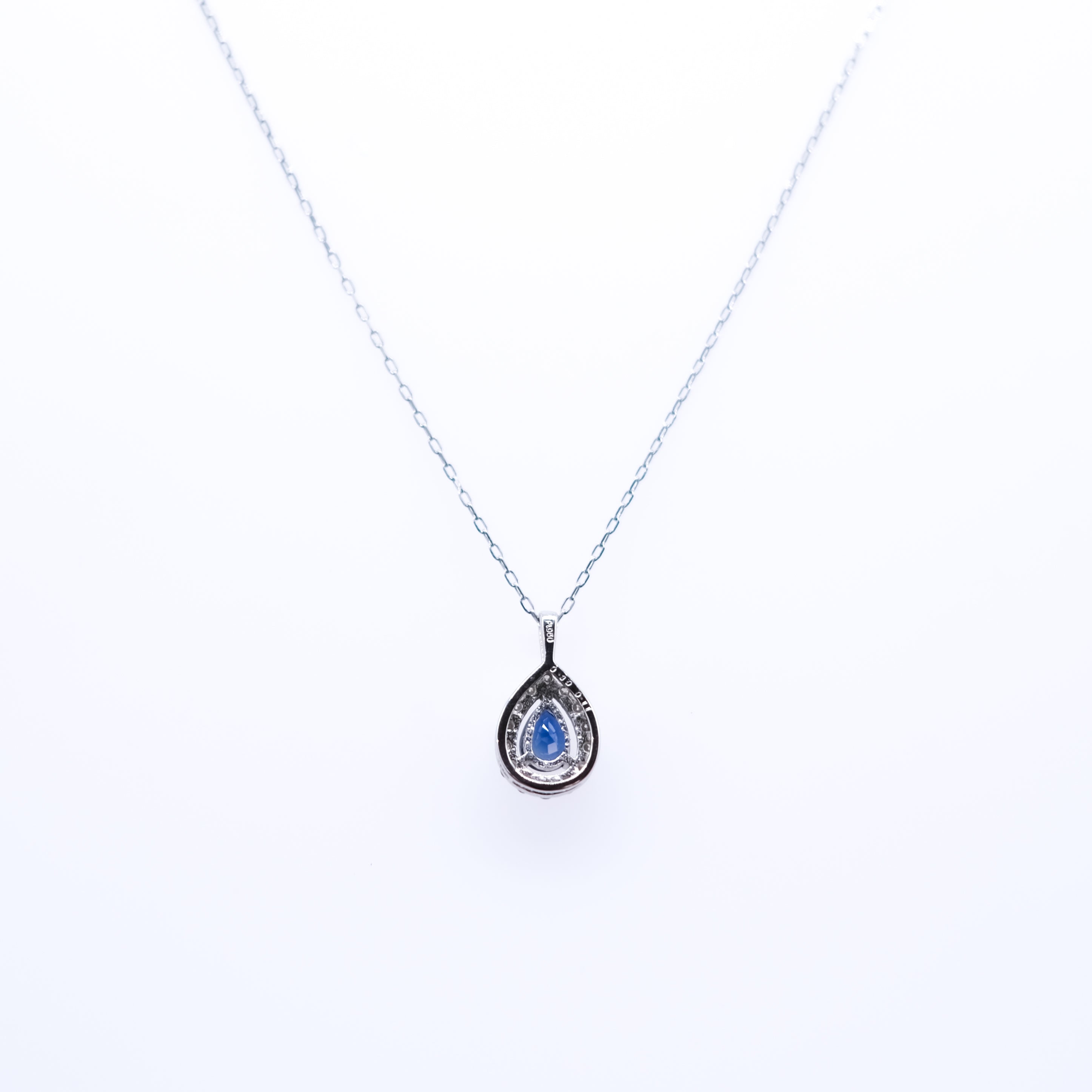 【限定3点】サファイア/ダイヤモンド プラチナネックレス(0.3カラット/非加熱ロイヤルブルー/9月誕生石/鑑別書付)《25V00602》