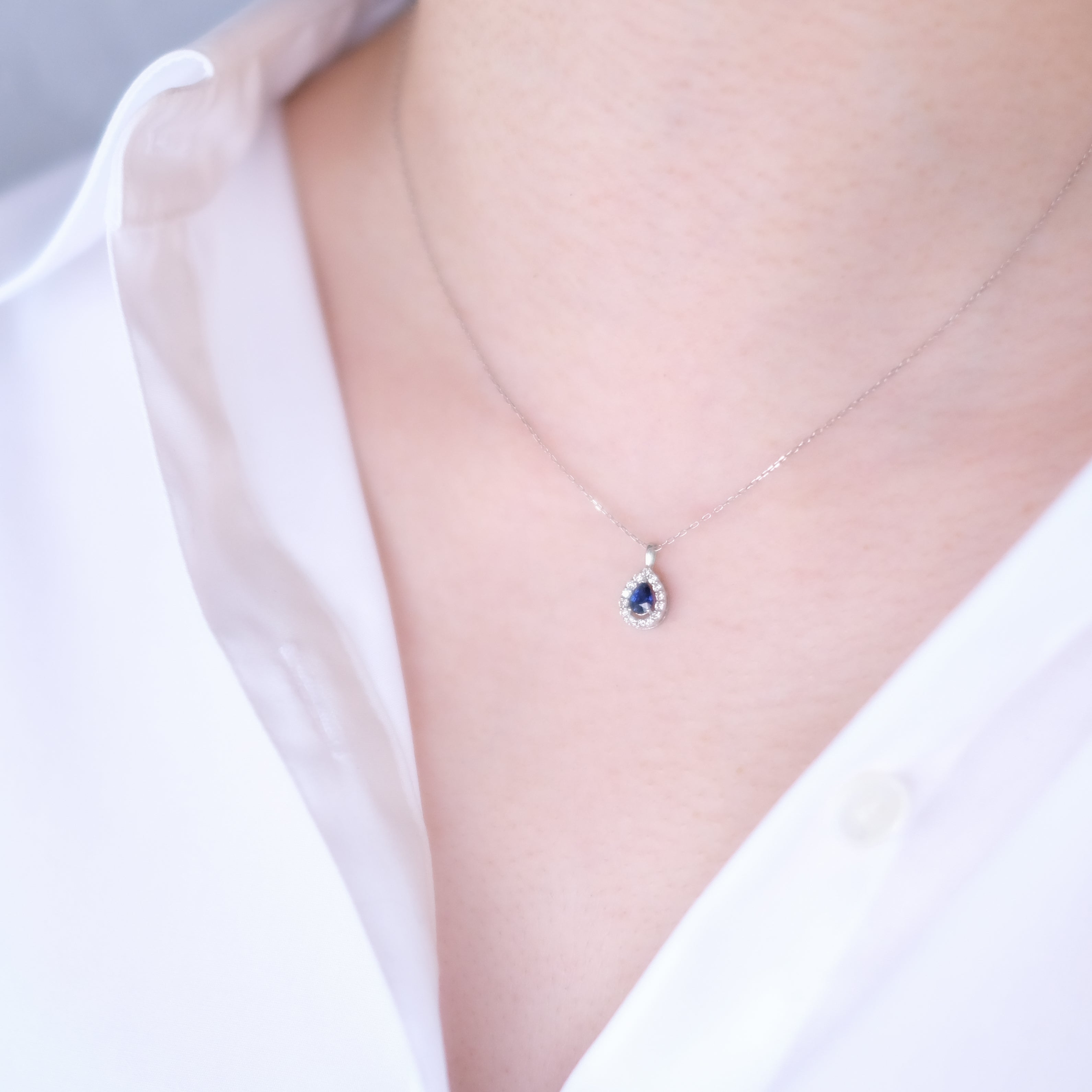 【限定3点】サファイア/ダイヤモンド プラチナネックレス(0.3カラット/非加熱ロイヤルブルー/9月誕生石/鑑別書付)《25V00602》