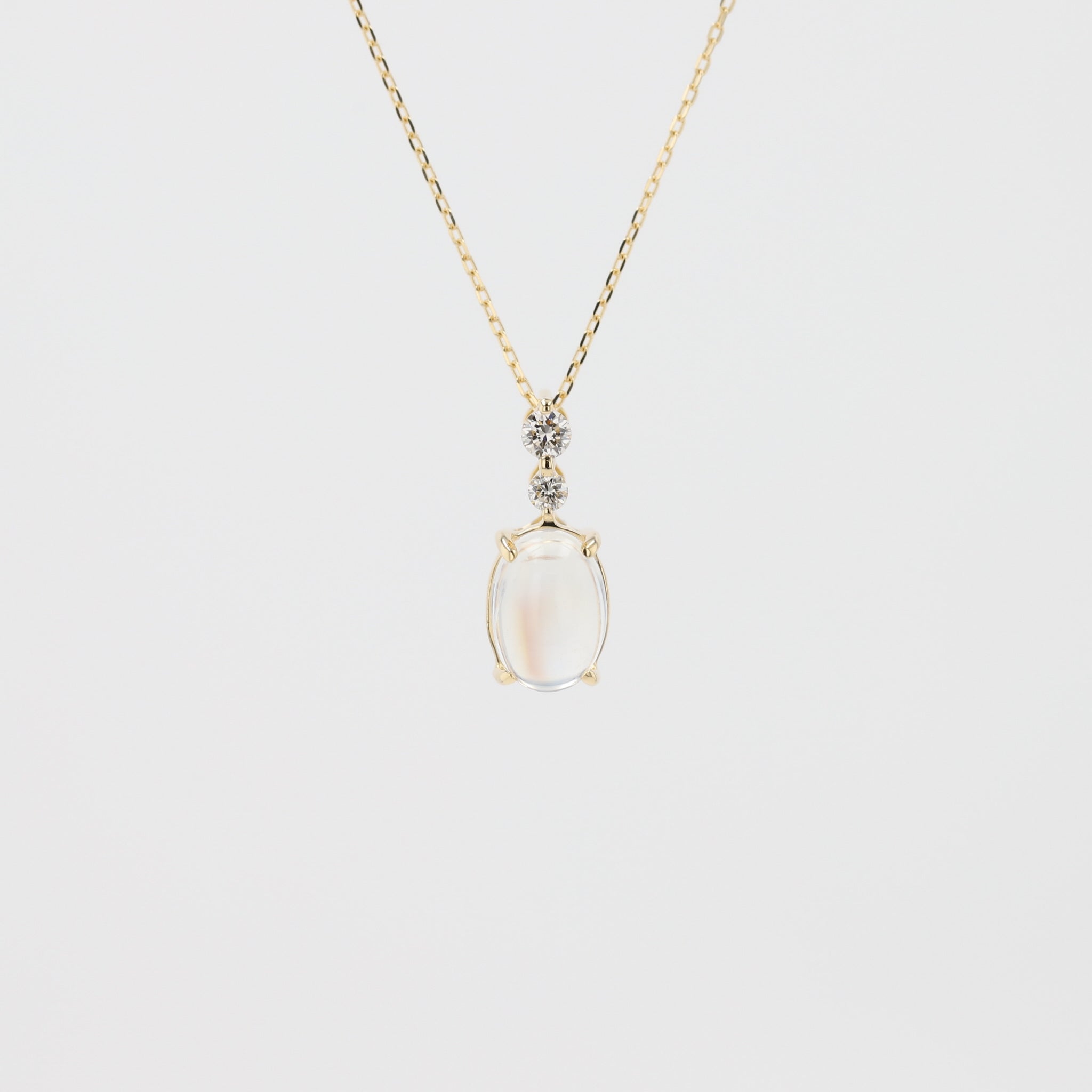 アンデシンラブラドライト/ダイヤモンド K18ネックレス《25V00703》