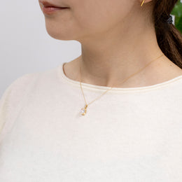 アンデシンラブラドライト/ダイヤモンド K18ネックレス《25V00703》