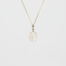 アンデシンラブラドライト/ダイヤモンド K18ネックレス《25V00703》