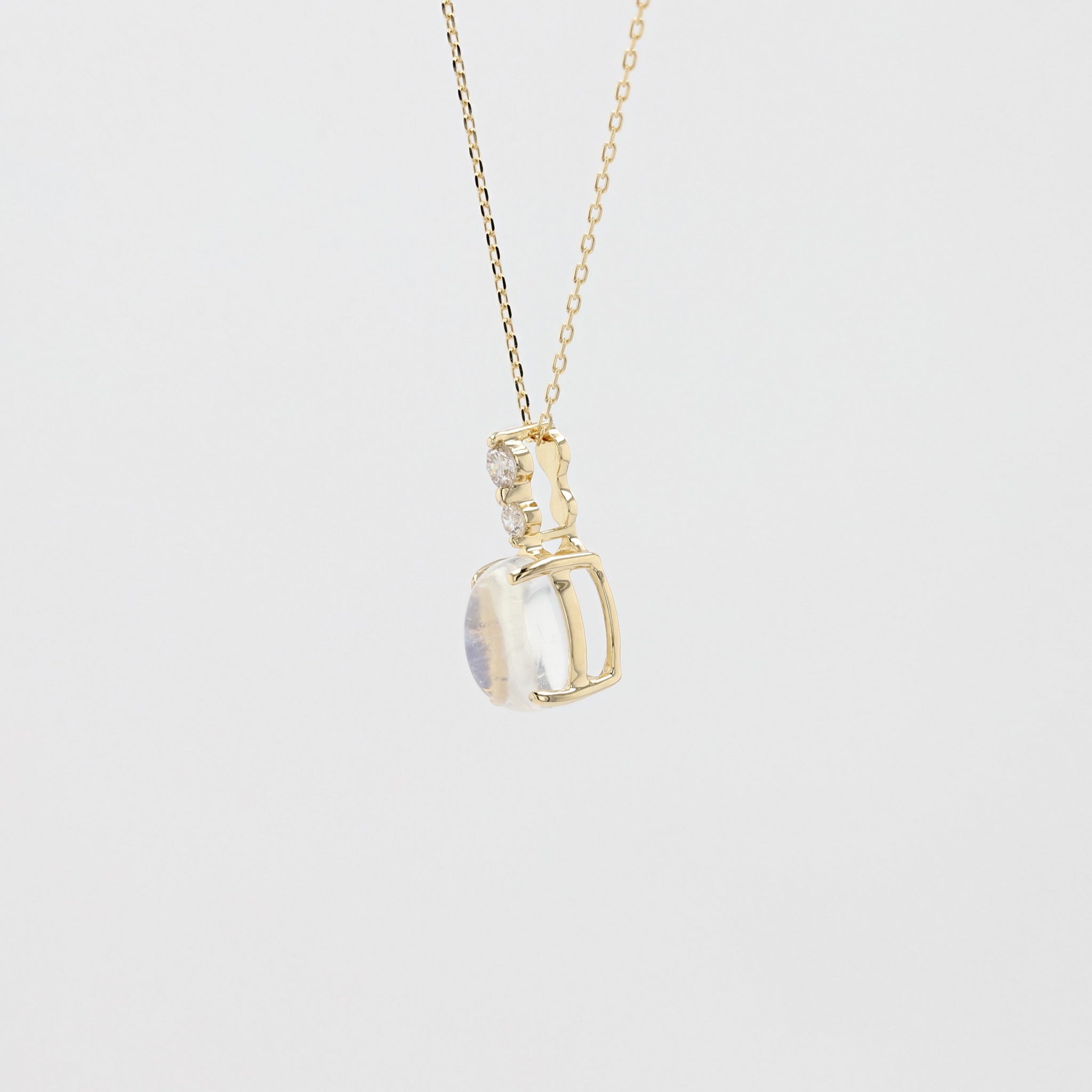 アンデシンラブラドライト/ダイヤモンド K18ネックレス《25V00703》