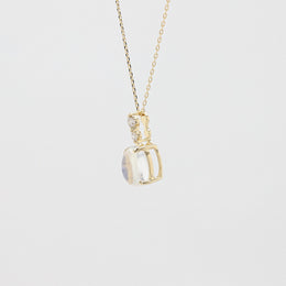 アンデシンラブラドライト/ダイヤモンド K18ネックレス《25V00703》