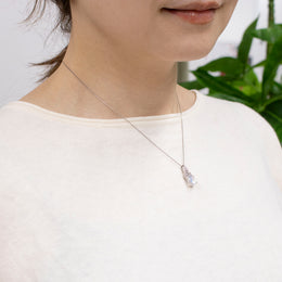 ラブラドライト/ダイヤモンド プラチナネックレス《25V00704》