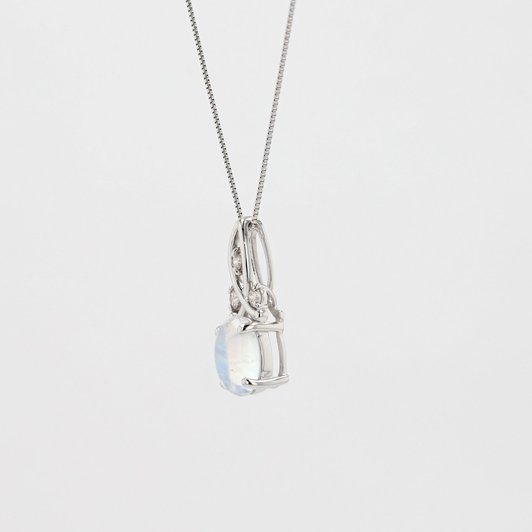 ラブラドライト/ダイヤモンド プラチナネックレス《25V00704》