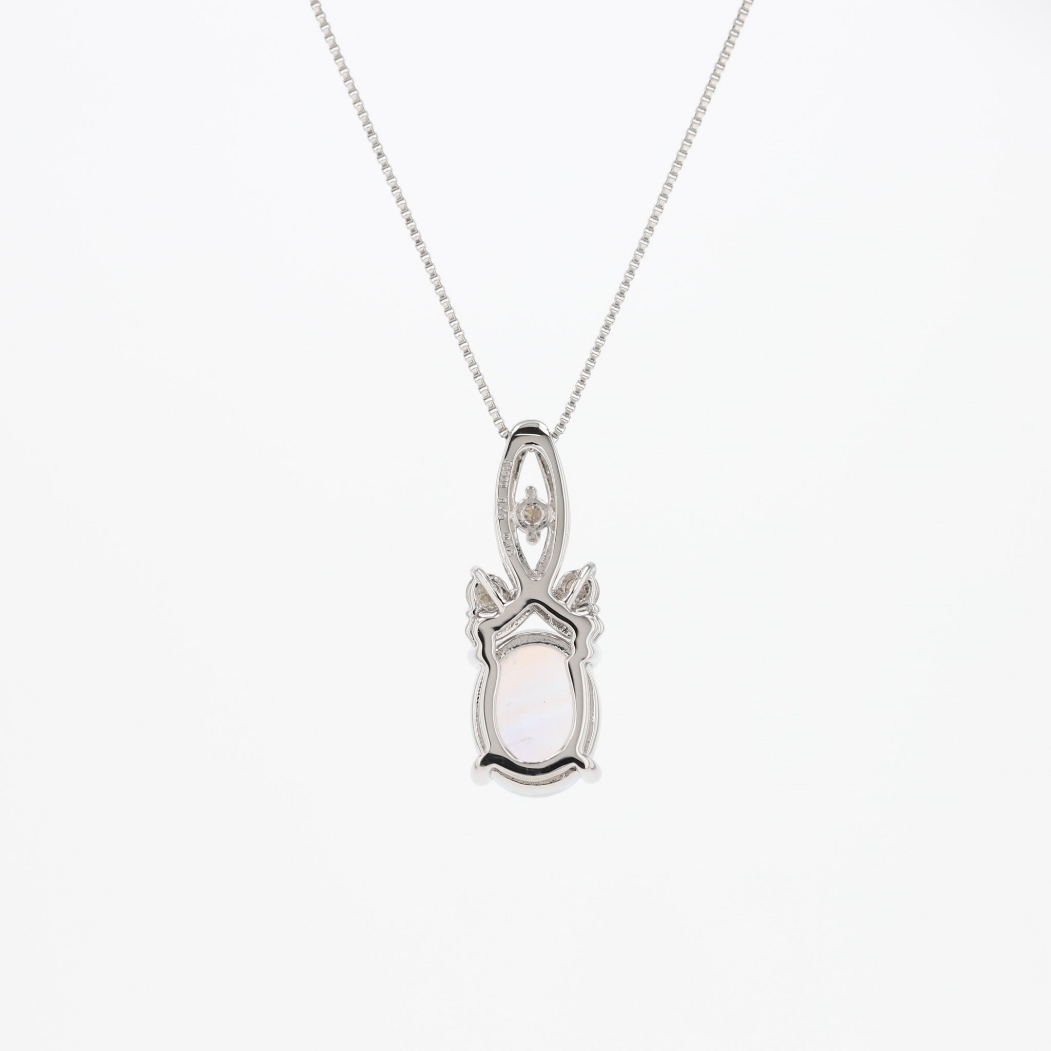 ラブラドライト/ダイヤモンド プラチナネックレス《25V00704》