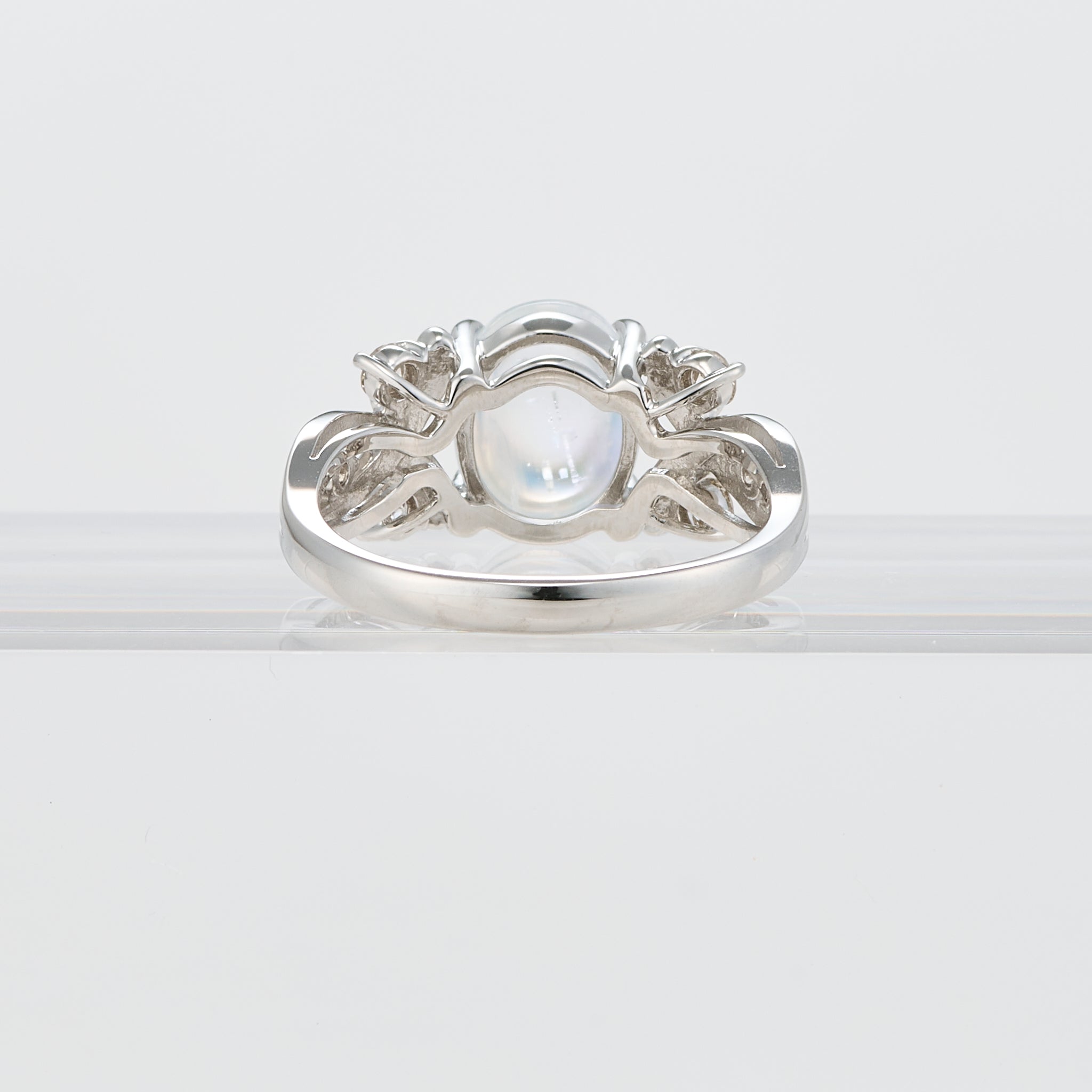 ラブラドライト/ダイヤモンド プラチナリング(鑑別書付)《25V00705》