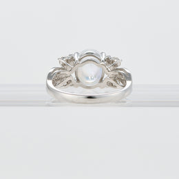 ラブラドライト/ダイヤモンド プラチナリング(鑑別書付)《25V00705》